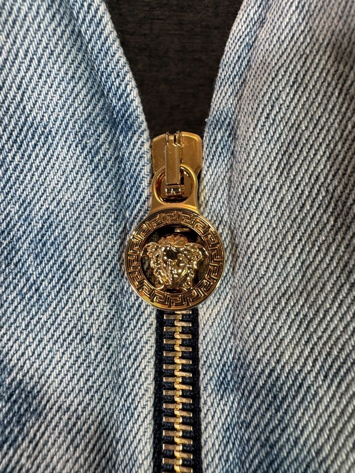 Versace Versace Men’s Denim Vest with Medusa Details Size 48 Size US M / EU 48-50 / 2 - 4 Thumbnail