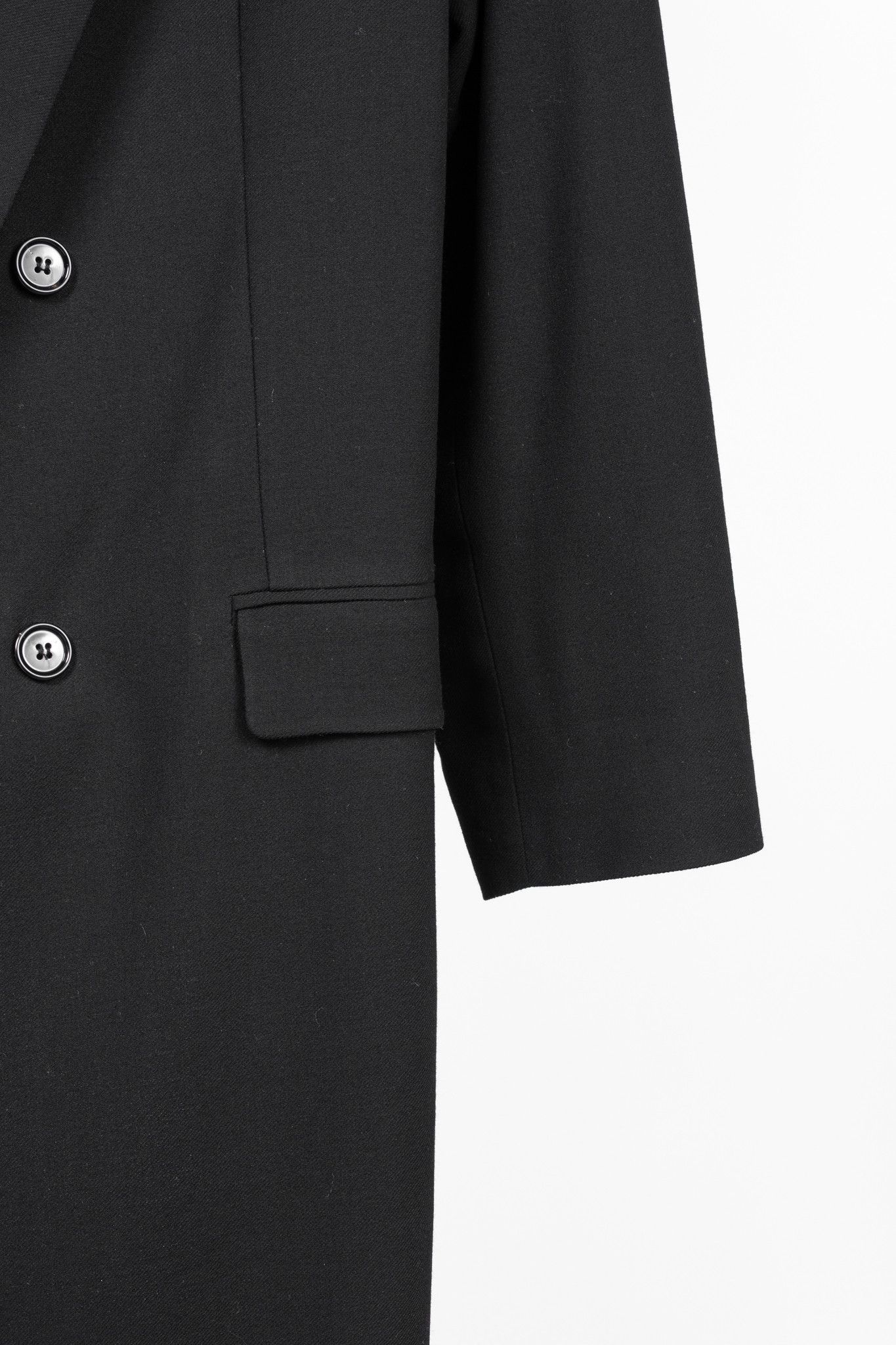 AMI AMI Black Wool Gabardine Double-Breasted Coat Size L / US 10 / IT 46 - 6 Thumbnail