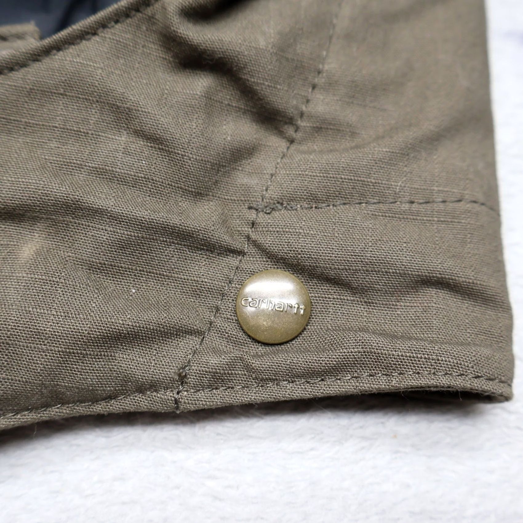 Carhartt VINTAGE Carhartt Hood Detachable Snap On Hood Men One Size Brown Ripstop Canvas Workwear Hood Size ONE SIZE - 3 Thumbnail