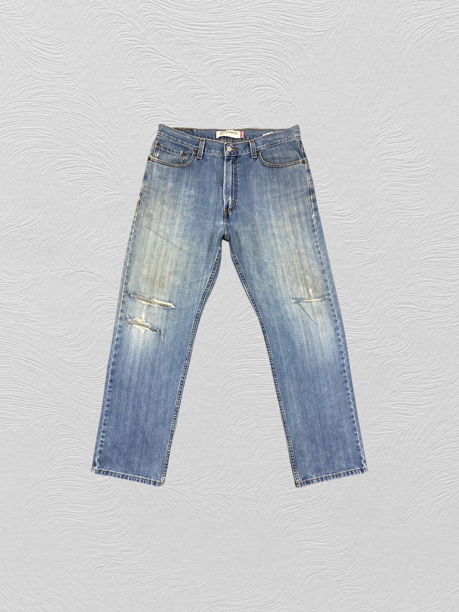Levi's Distressed Blue Vintage Levi's 505 Jeans 34x30 Denim -JN1732 Size US 34 / EU 50 - 1 Thumbnail