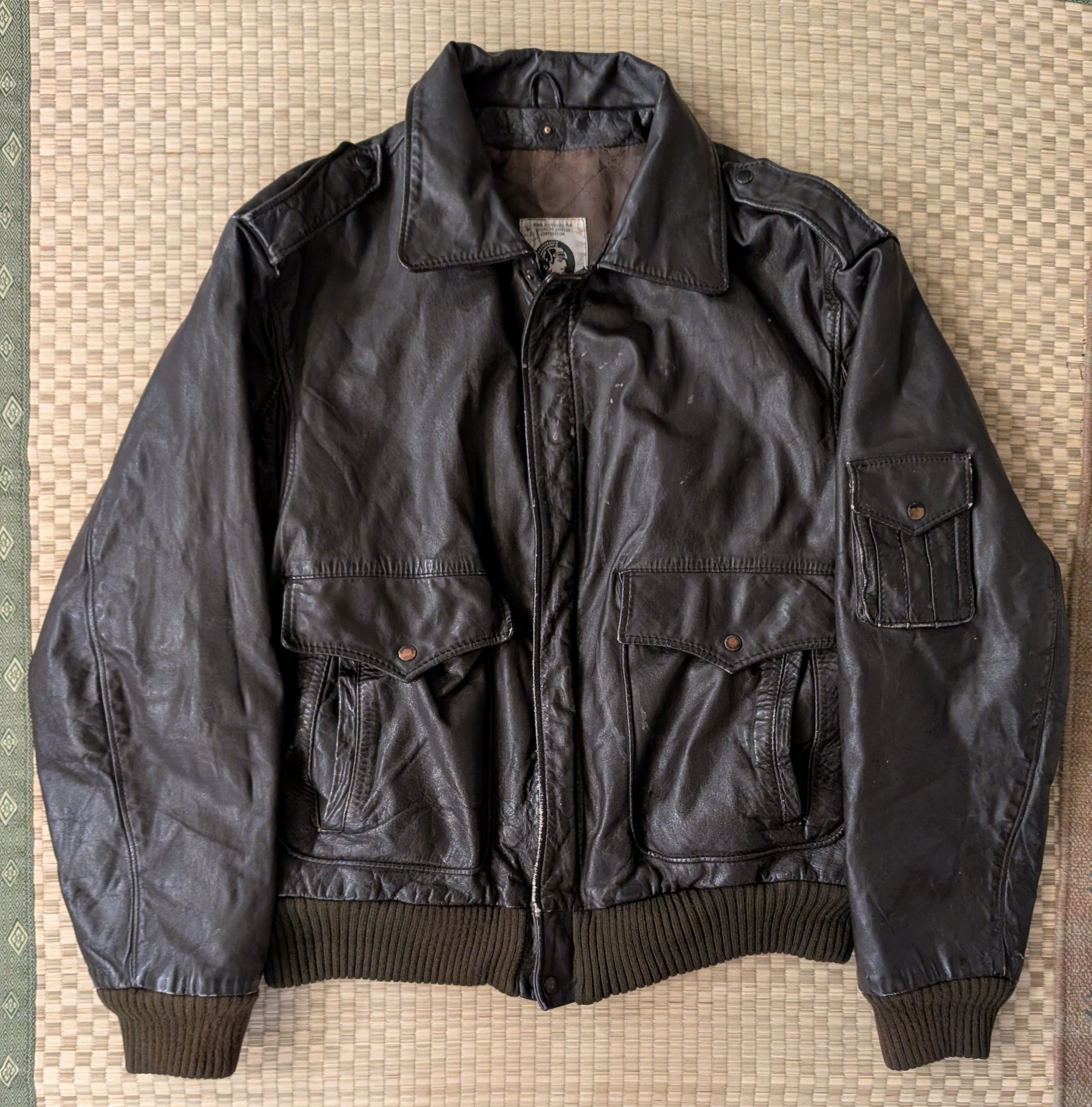 Vintage RARE Vintage American Express Leather Bomber Jacket