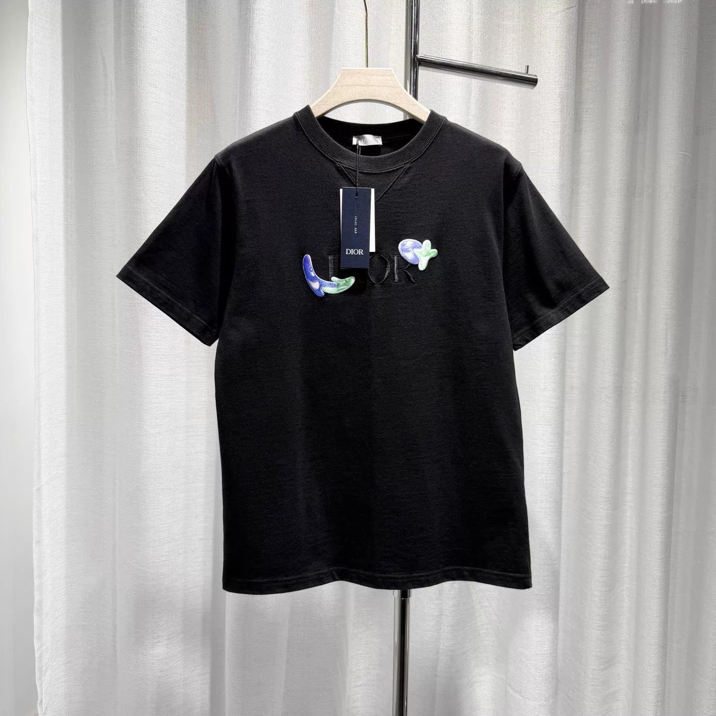 Dior Men's Dior Homme VOTC Eye Tee Hedi T-Shirt Black Sz S AW04