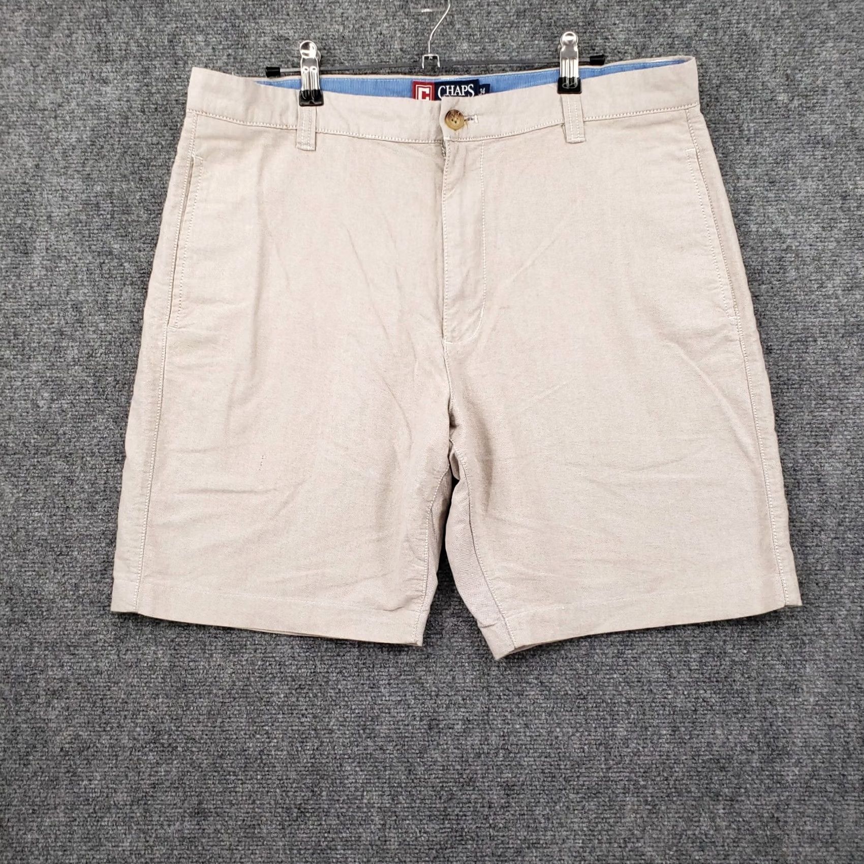 Chaps Chaps Bermuda Shorts Mens 34 Beige Cotton Flat Front Zip Closure Pockets Casual Travel Bermuda Color Beige Mens Size US 35 - 2 Thumbnail