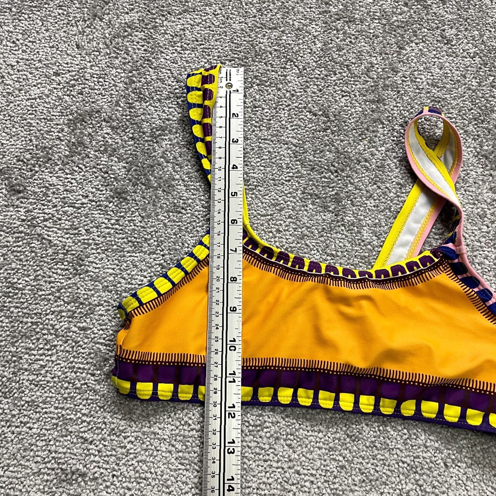 Vintage Unbranded Bikini Top Womens Small Yellow Wide Strap Beach Swimwear Top S Fits Size S / US 4 / IT 40 - 5 Thumbnail