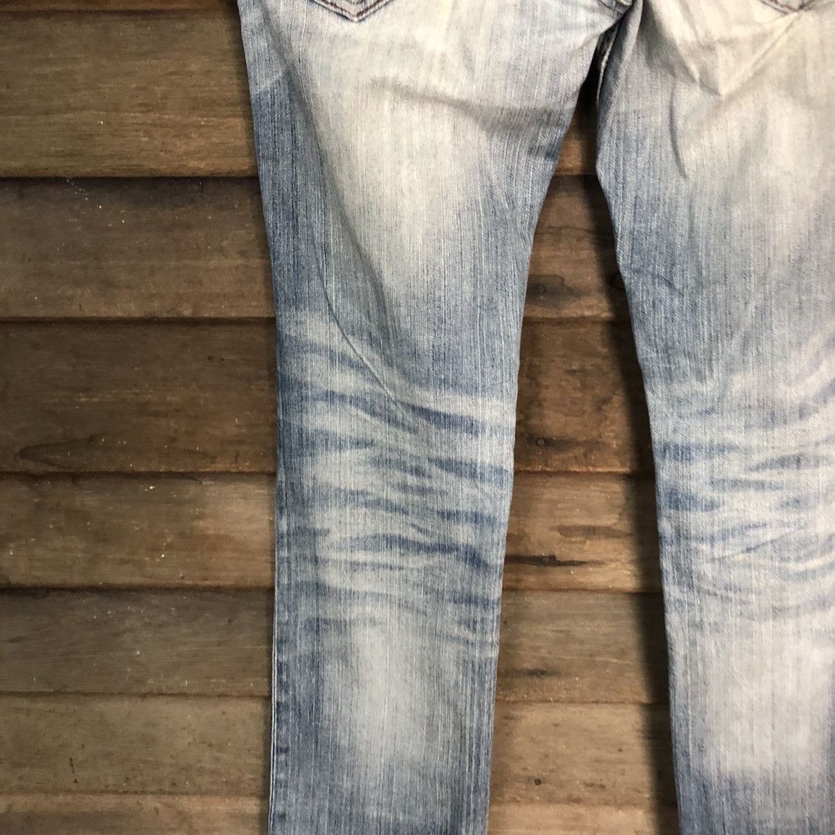 Japanese Brand Monsieur Nicole Blue Distressed Denim Pants #7330 Size 32" / US 10 / IT 46 - 18 Thumbnail