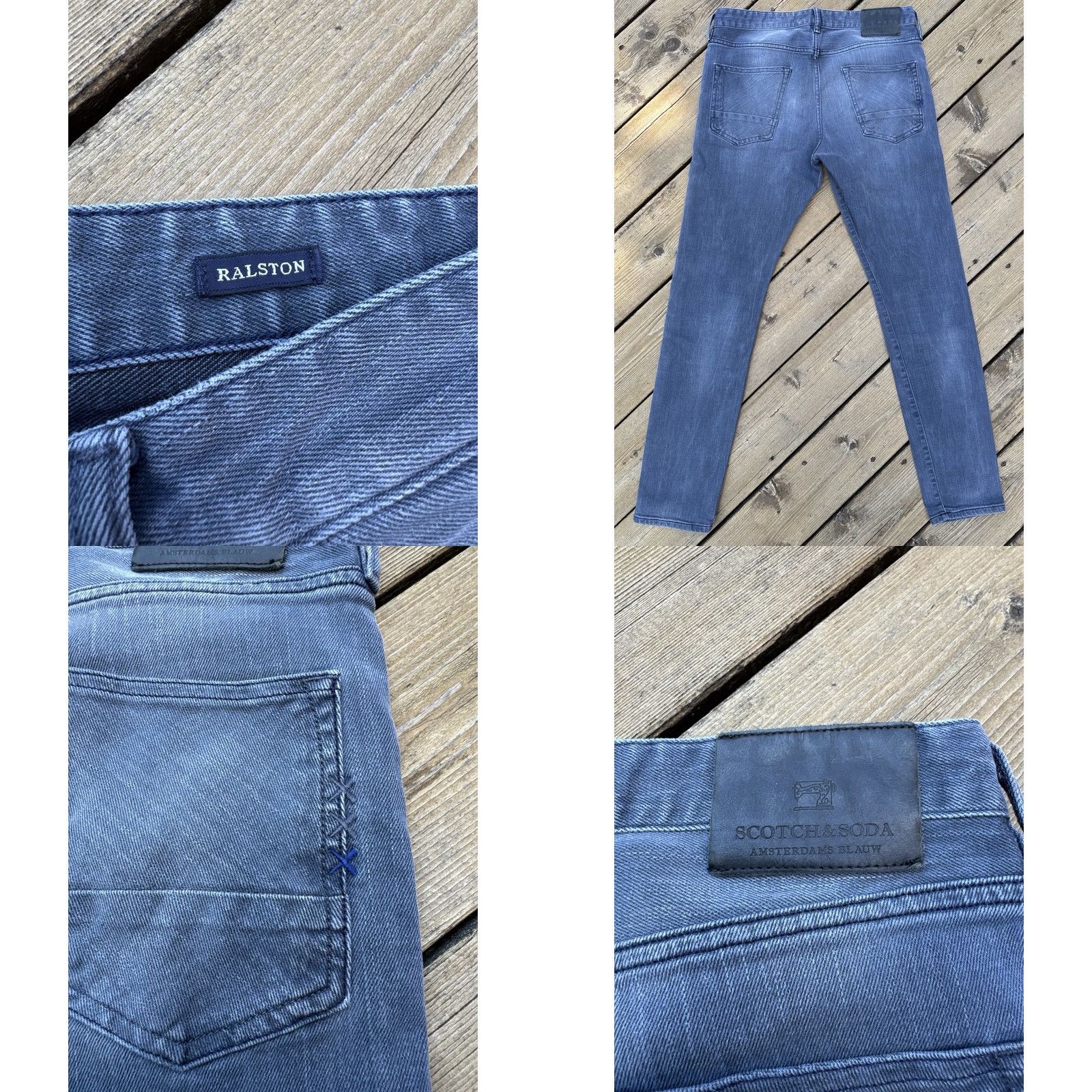 Scotch & Soda Scotch & Soda Jeans Slim Fit Denim 31x32 Mens Blue Slimming 5-Pocket USA Vintage No N/A Size US 31 - 8 Thumbnail