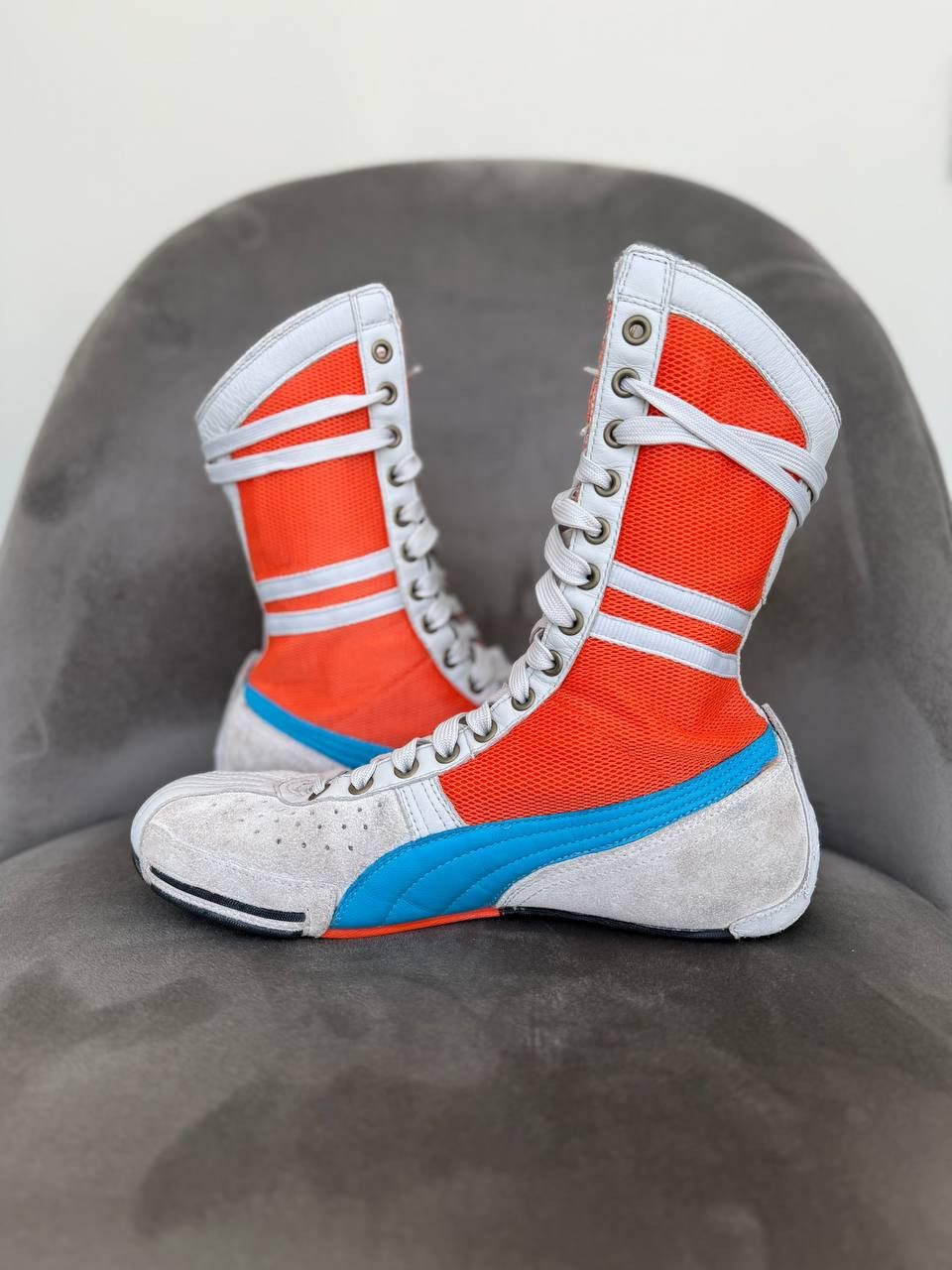 Puma Puma 00s Archive Schattenboxen Orange Wrestling Boxing Boots Size US 7.5 / IT 37.5 - 3 Thumbnail