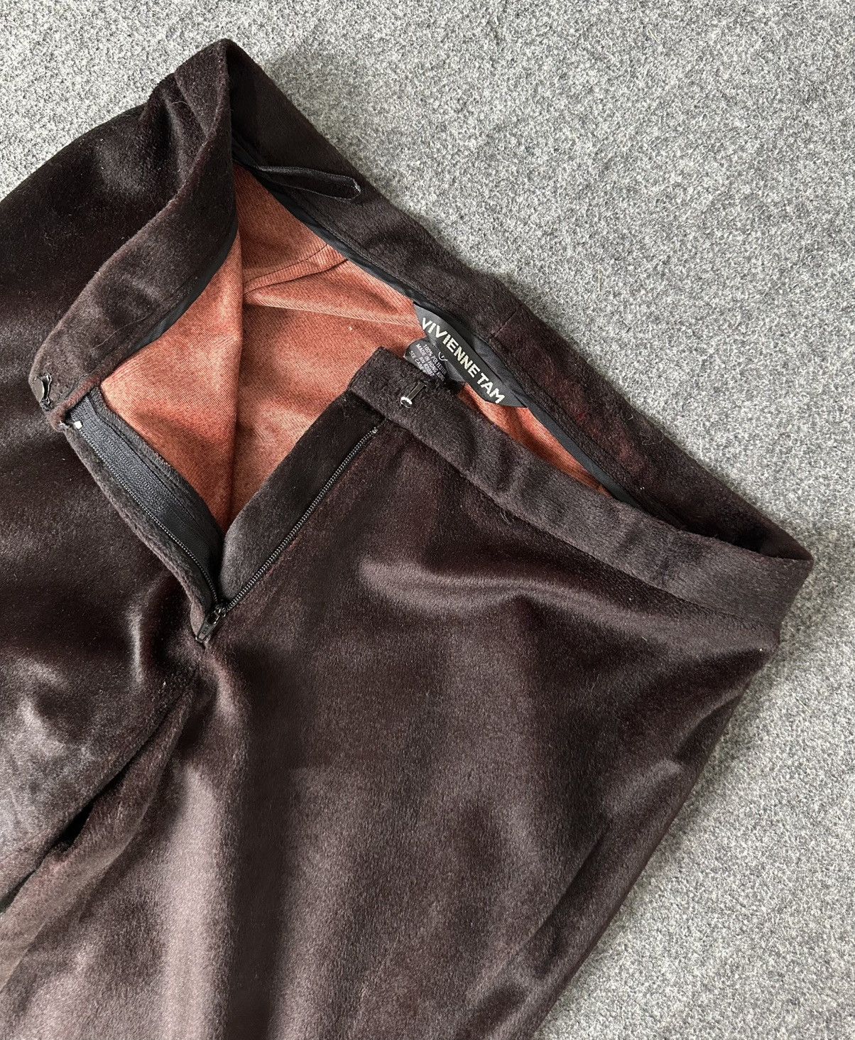 Vivienne Tam Vivienne Tam - 90’s Lantern Lights Velvet Polyester Pants Size 30" / US 8 / IT 44 - 6 Thumbnail