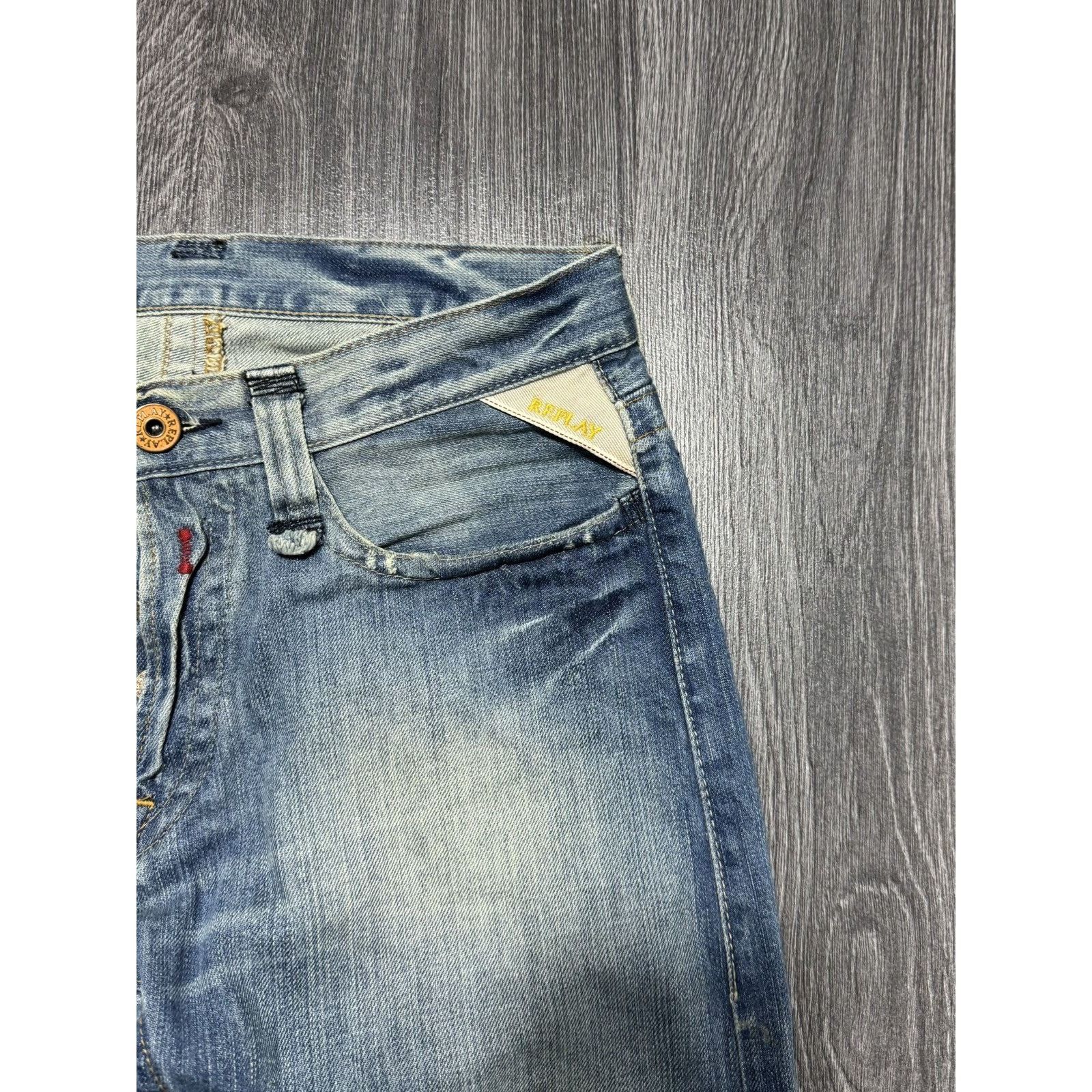 Japanese Brand × Replay Y2K Replay Embroidered Spellout Denim Pants Size US 29 - 4 Thumbnail