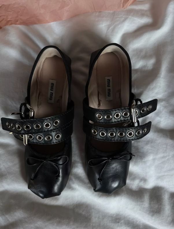 Miu Miu Miu Miu Ballet Flats with Buckle Straps size 35.5 NIB Size US 5.5 / IT 35.5 - 2 Thumbnail