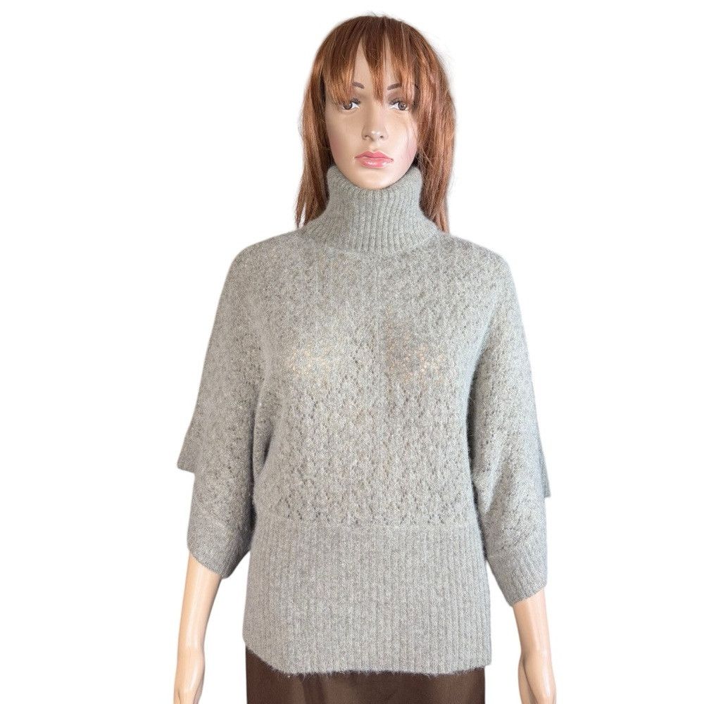 Other Deane & White Wool Angora Knit Kimono Sleeve Turtleneck Gre Size M / US 6-8 / IT 42-44 - 1 Thumbnail
