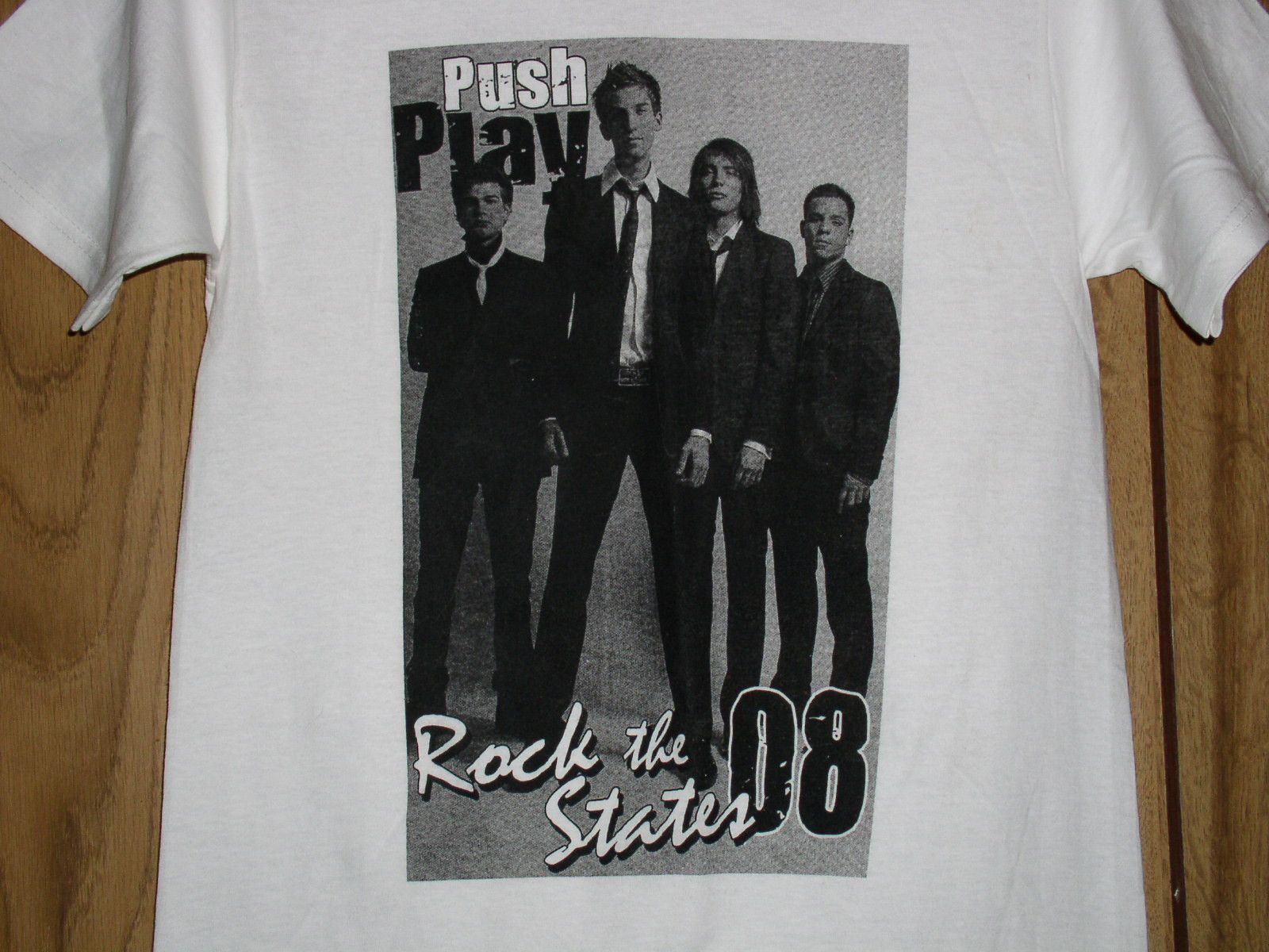 Fruit Of The Loom Push Play Band Concert Tour T Shirt 2008 Rock The States Size US S / EU 44-46 / 1 - 3 Thumbnail