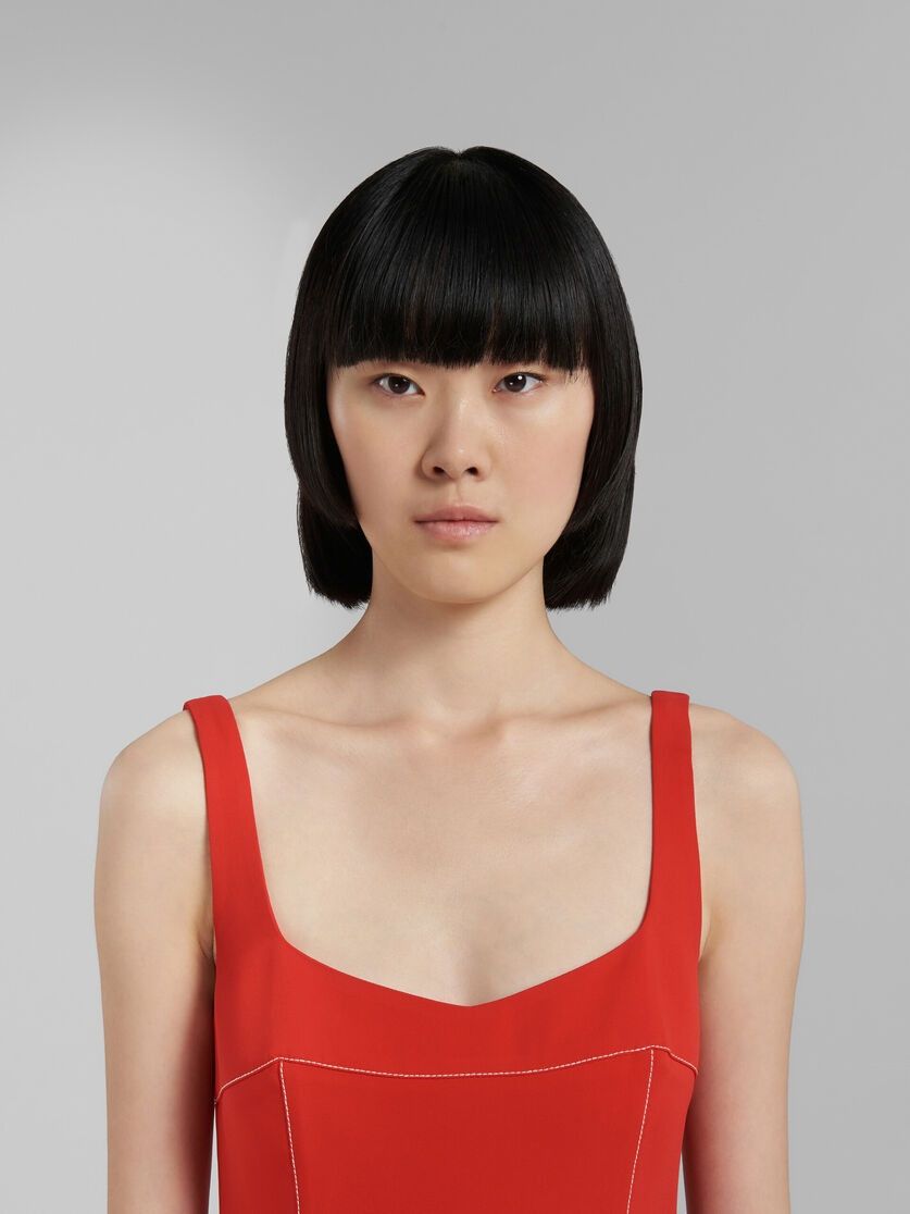 Marni o1w1db10824 Sheath Dress in Red Size XS / US 0-2 / IT 36-38 - 5 Thumbnail
