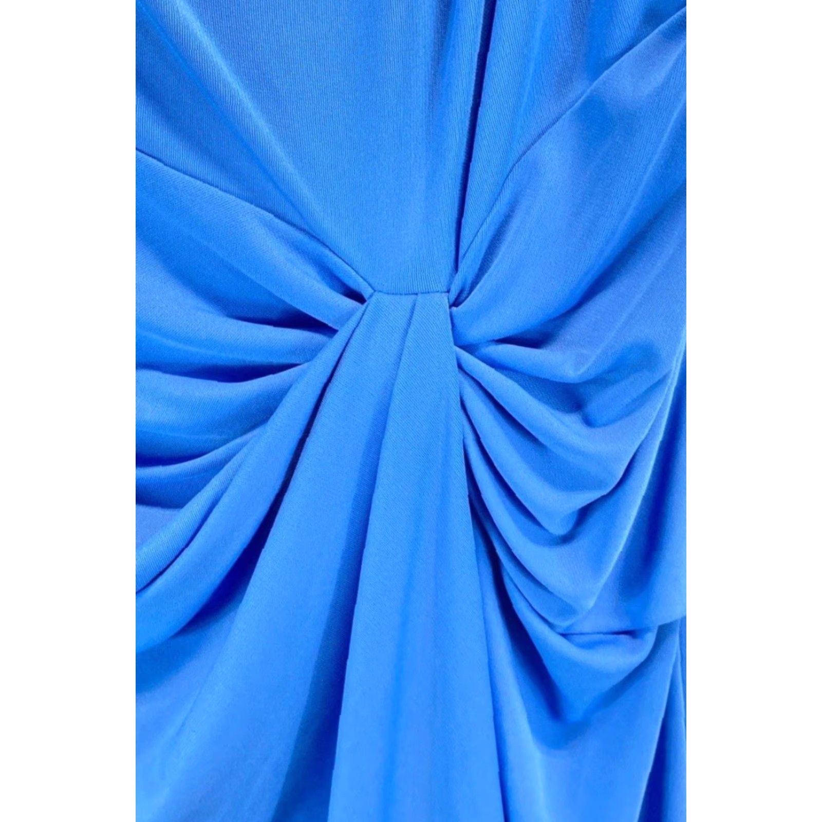 Ralph Lauren NEW Lauren by Ralph Lauren Short Sleeve Ruched Sheath Dress Size 14 Women Blue - Classic Stretch Knee Length NWT Size XL / US 12-14 / IT 48-50 - 3 Thumbnail