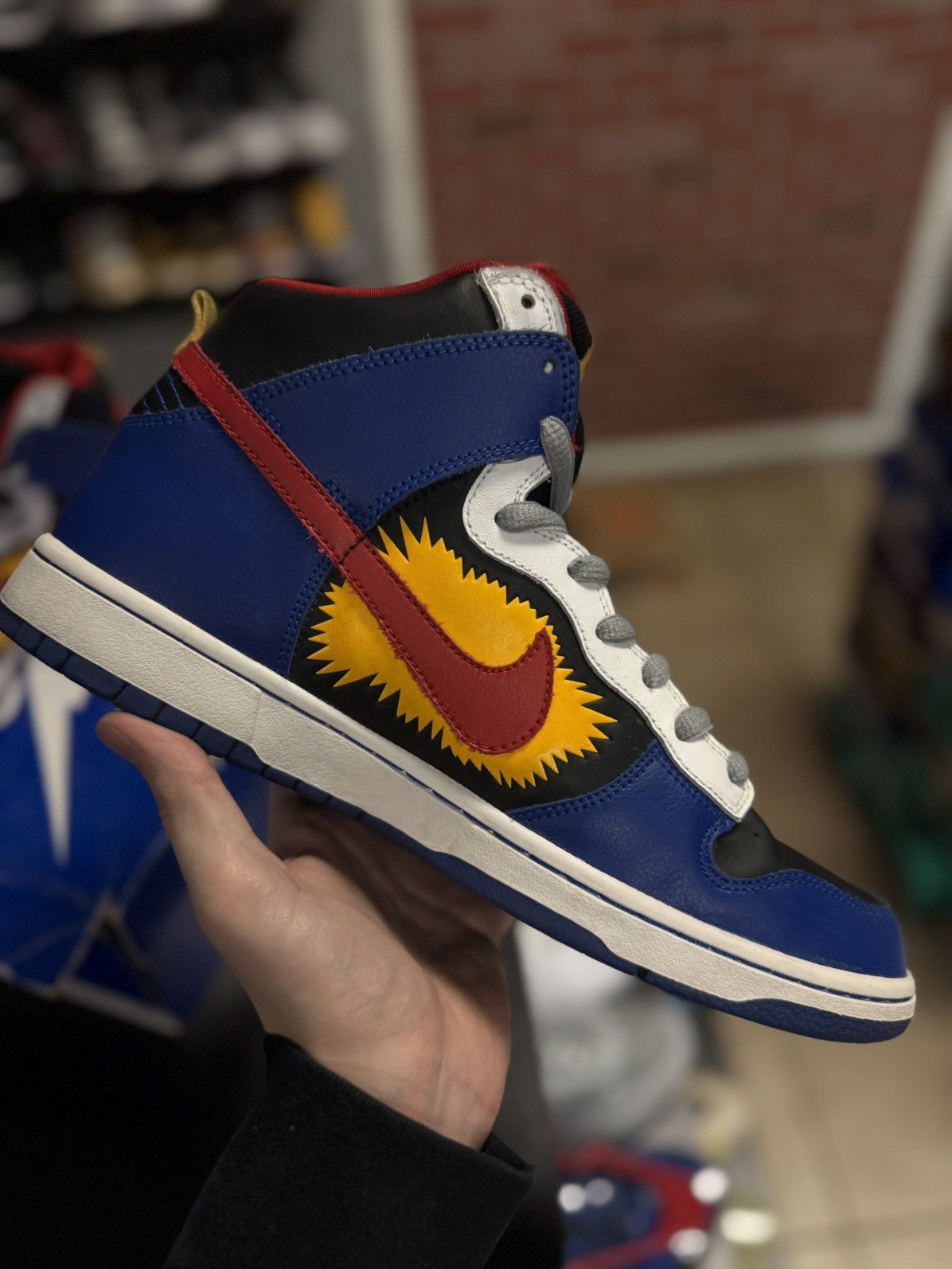 Nike Size 11 - Nike SB Dunk High Comic Boom Superman 305050-064 Size US 11 / EU 44 - 11 Thumbnail