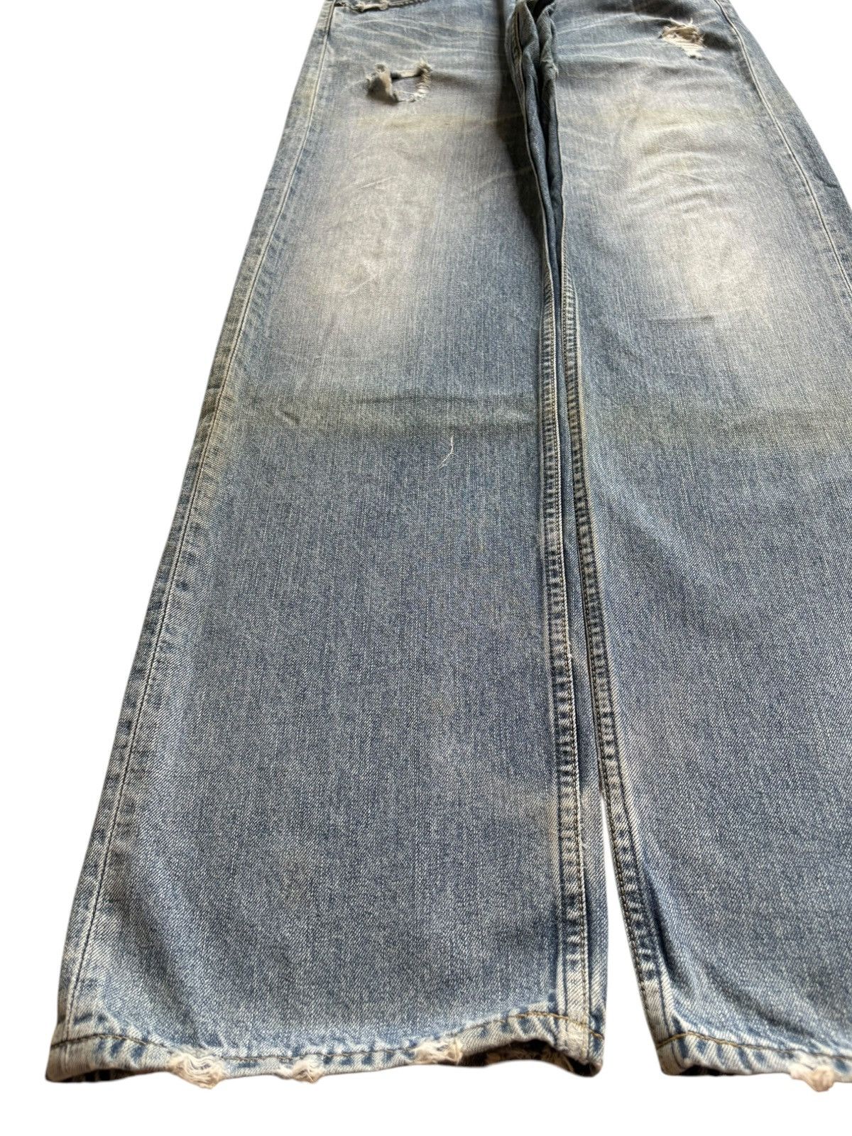 Levi's Vintage 90s Levis 503 Blue Wash Distressed Baggy Jeans Size US 33 - 6 Thumbnail