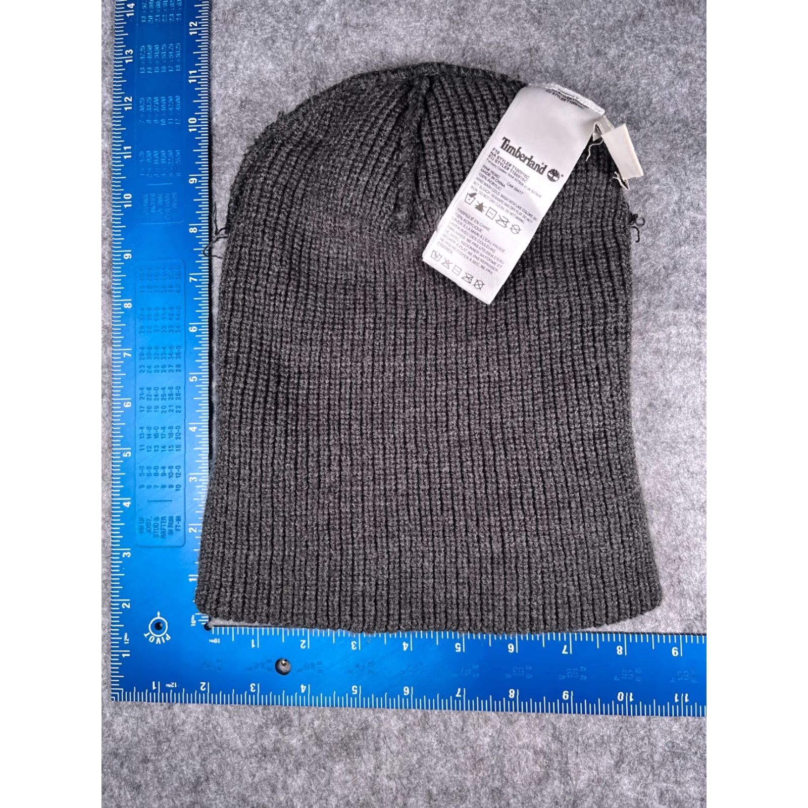 Timberland Timberland Beanie Adult One Size Gray Knit 100% Acrylic Ski Hike Camp Hat/Cap Unisex Adults Beanie Outdoor Logo 90s? Size ONE SIZE - 6 Thumbnail