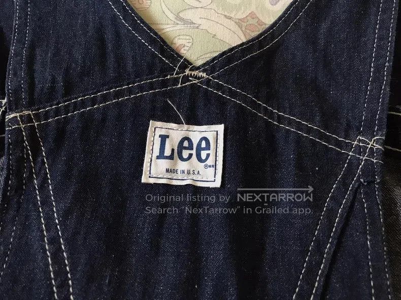 Vintage 80s Vintage Lee Overall Jeans. Size US 30 / EU 46 - 6 Thumbnail