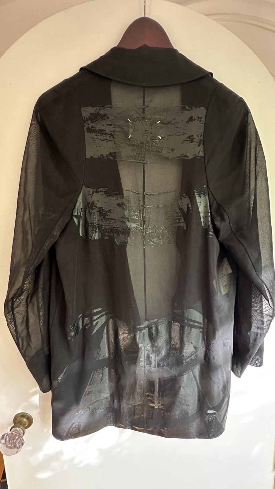 Maison Margiela BLACK PAINTED ORGANZA SS16 JACKET Size S / US 4 / IT 40 - 3 Thumbnail
