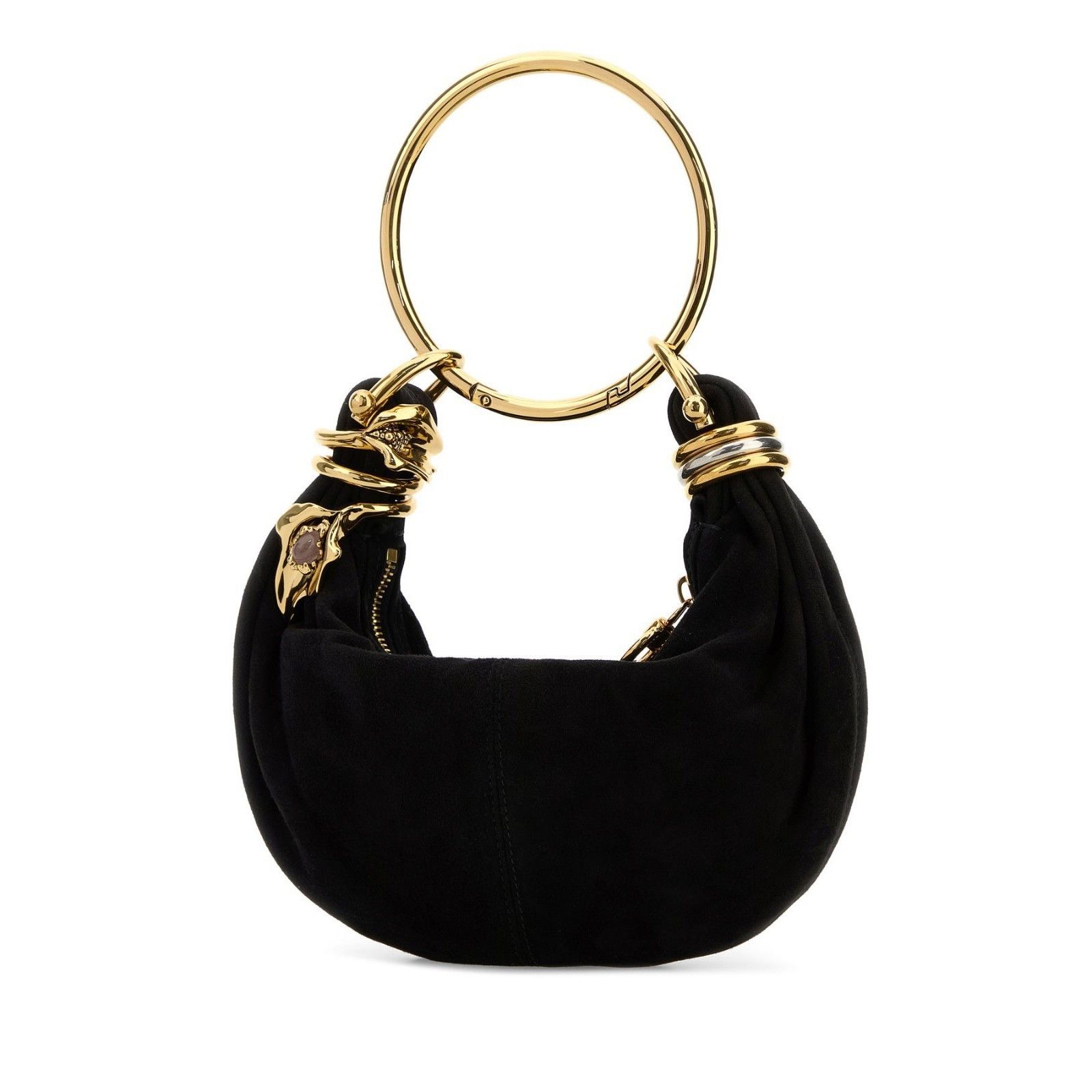 Chloe Chloe Mini Bracelet Hobo Black Suede Handbag New & Authentic Size ONE SIZE - 2 Thumbnail