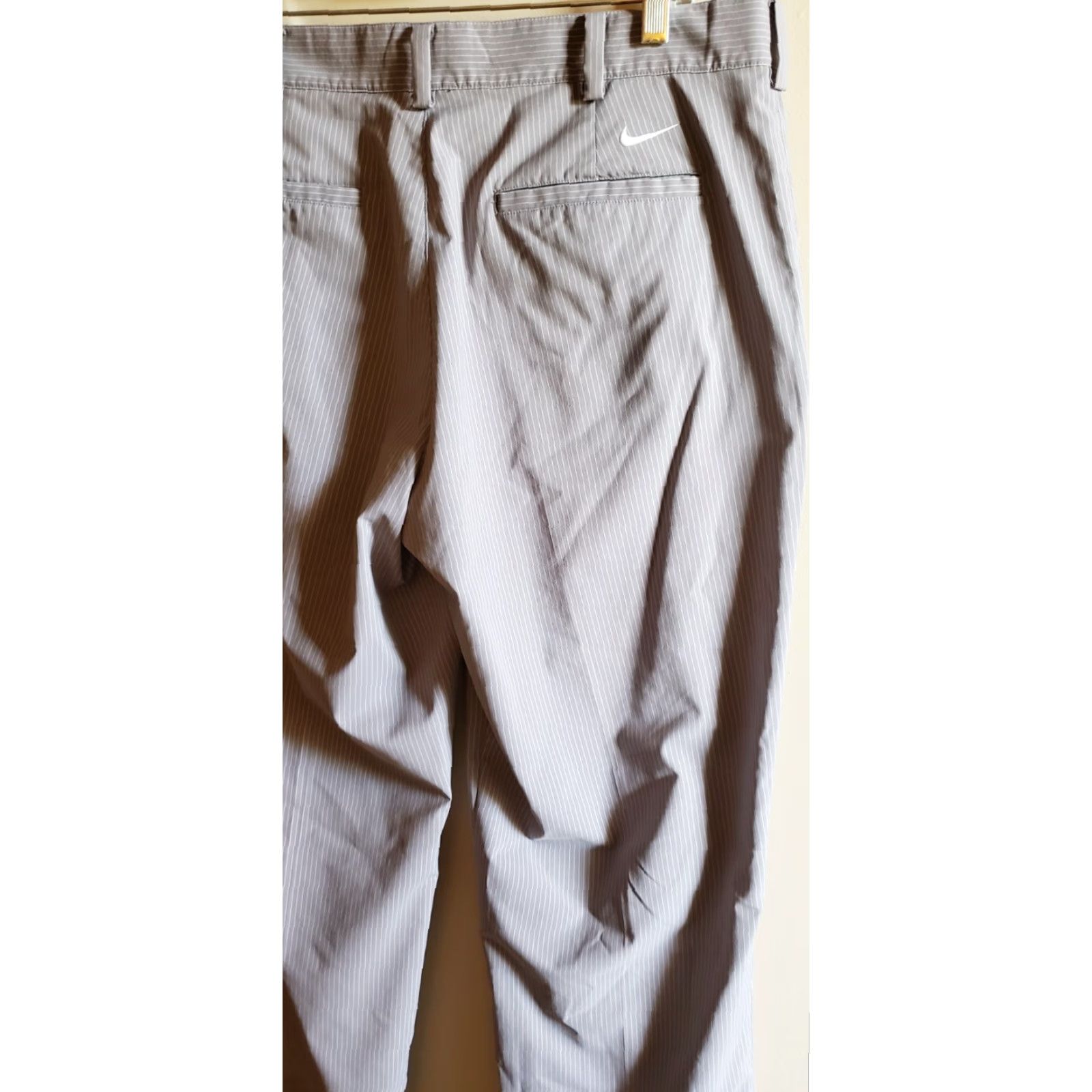 Nike Men's Nike Golf Pants Tour Performance Dri-Fit Stretch Gray Striped 34x32 Regular Slim? No tag Pre-owned Size US 34 / EU 50 - 6 Thumbnail