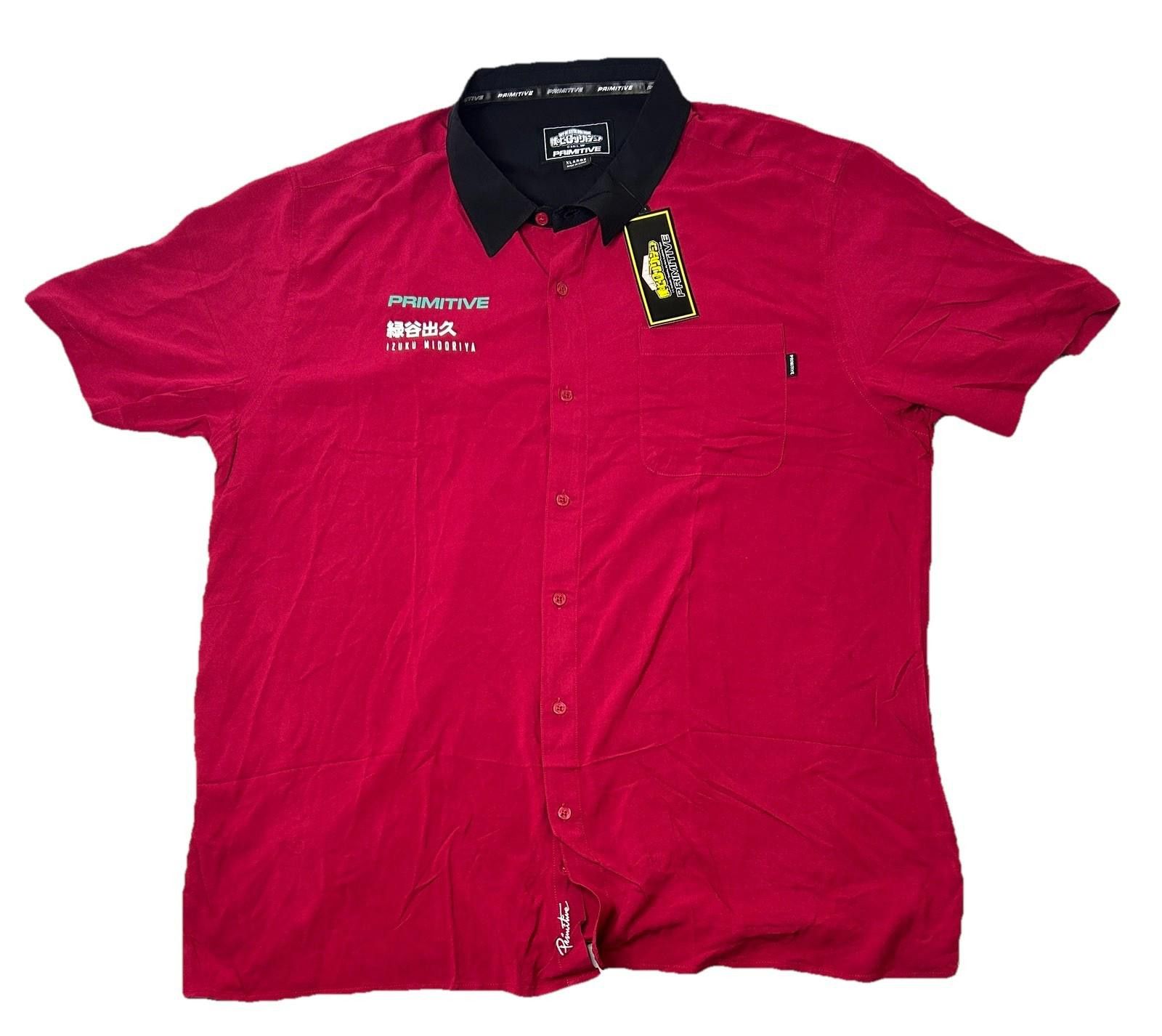 Other Primitive x My Hero Academia Red Button Up Men’s Extra Large Size US XL / EU 56 / 4 - 2 Thumbnail