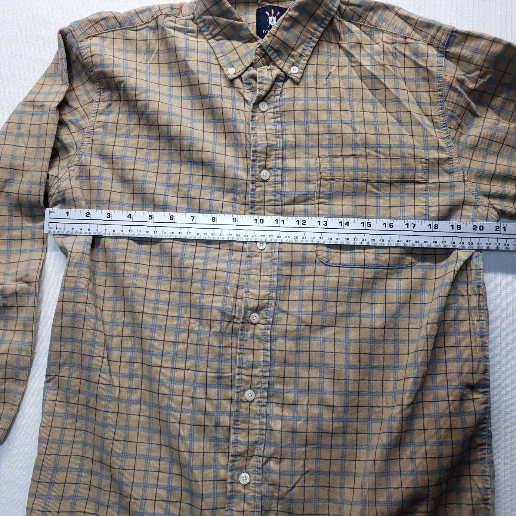Vintage Ivy Crew Shirt Men Medium Yellow Plaid Flannel Button-Down Casual Cotton Adult Size US M / EU 48-50 / 2 - 4 Thumbnail