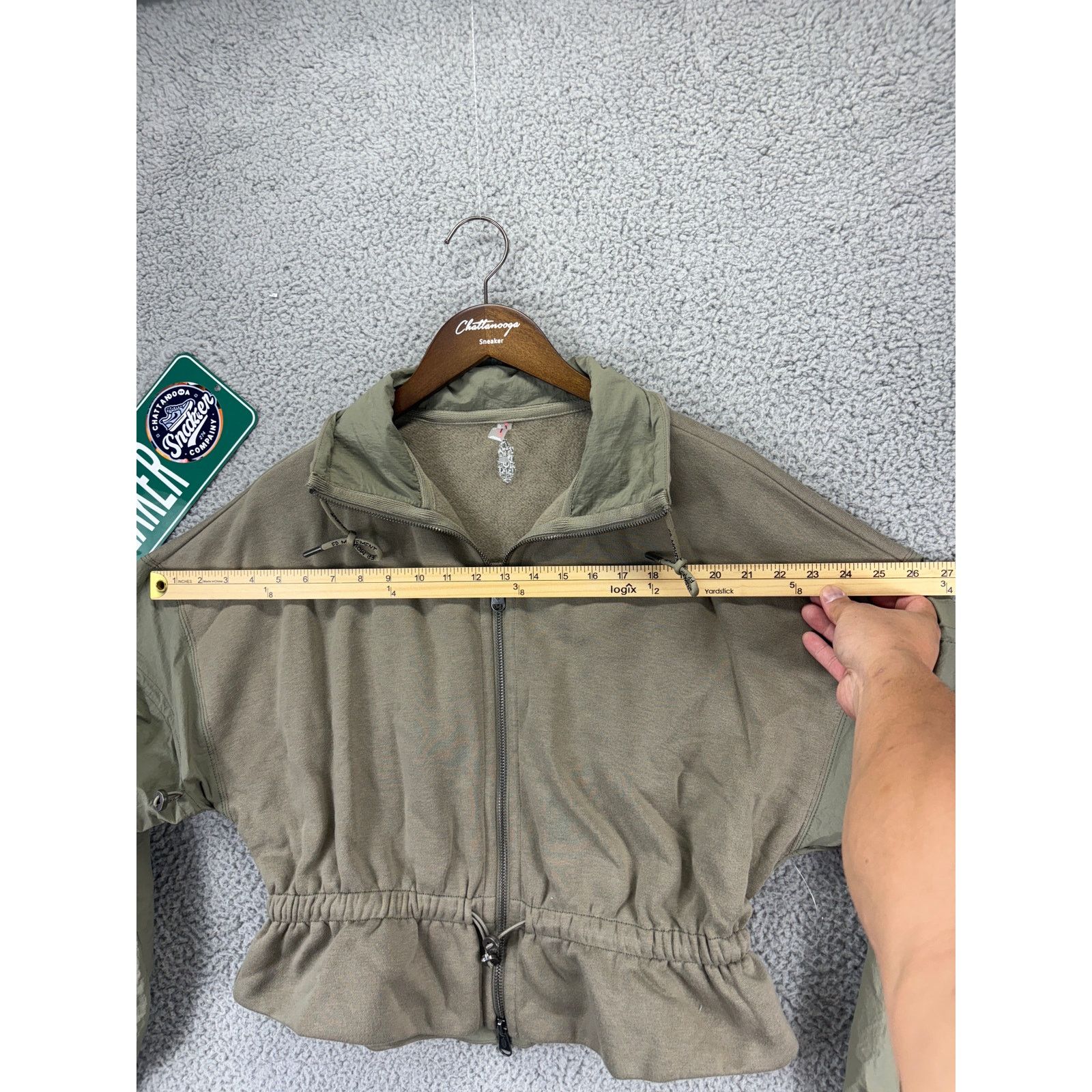 Free People Free People FP Movement Cropped Jacket Womens XS Army Green Size XS / US 0-2 / IT 36-38 - 4 Thumbnail