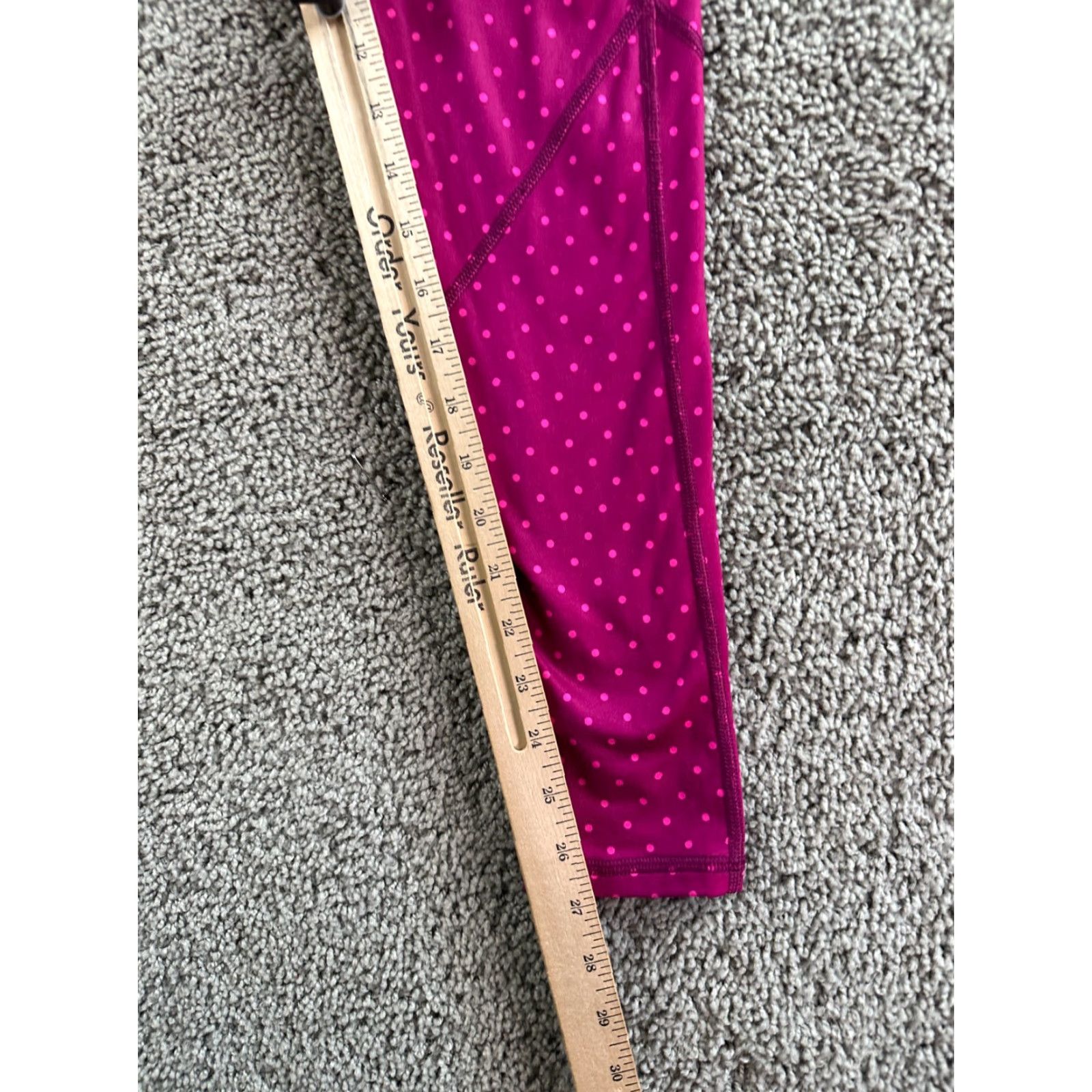 Nike Nike Pro Hyperwarm Leggings Womens S Raspberry Pink Polka Dot Yoga DriFIT Ladies Size 28" / US 6 / IT 42 - 5 Thumbnail