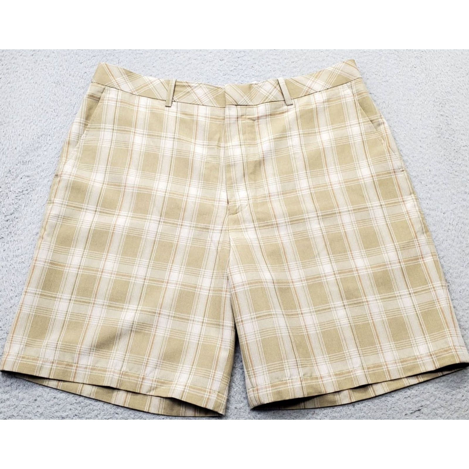 Vintage Walter Hagen Mens Chino Shorts 38 Multi Plaid Flat Front Slash Pocket Casual Summer Size US 38 / EU 54 - 2 Thumbnail