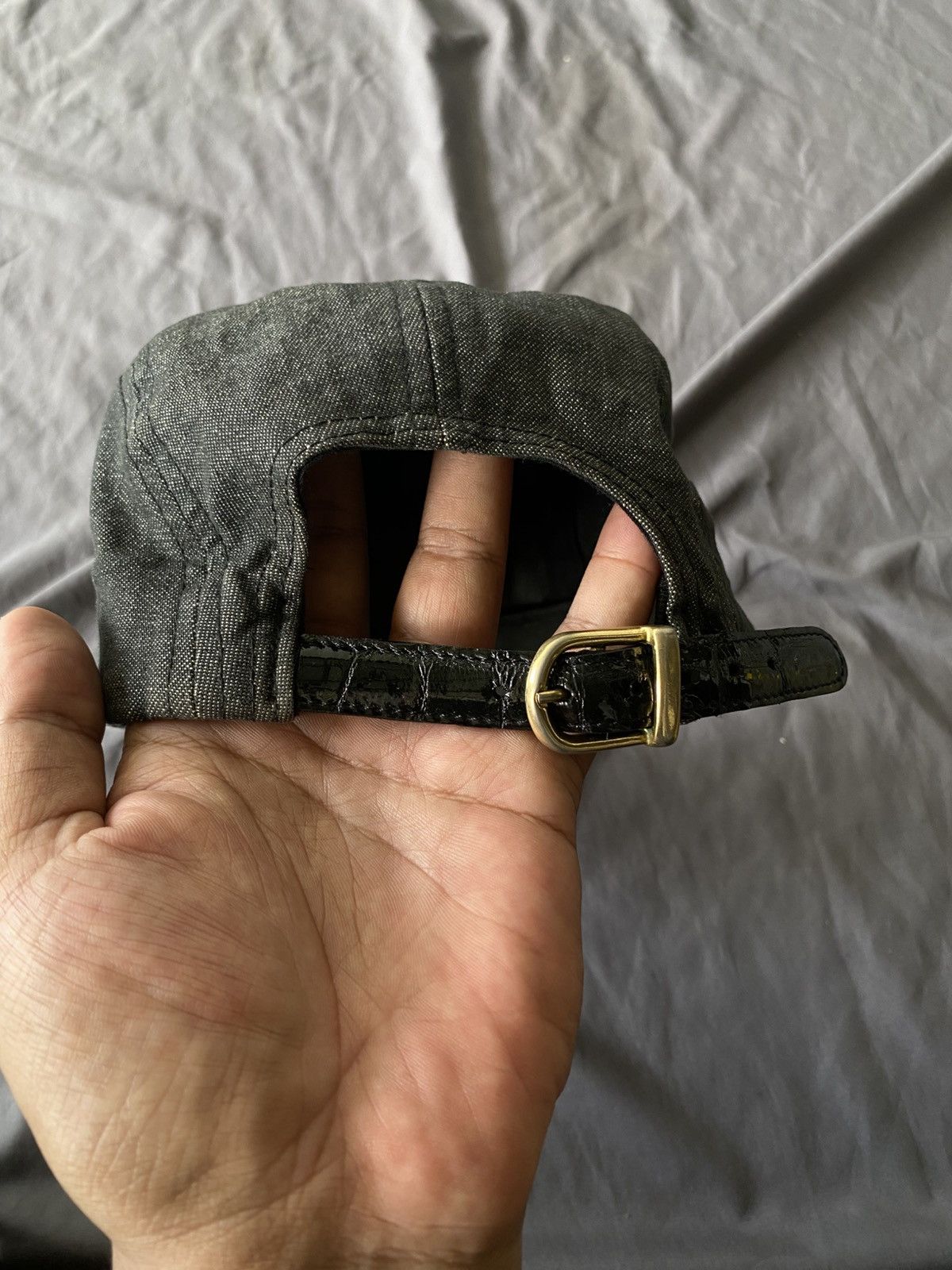 Supreme Supreme Denim Croc Strap Camp Cap FW14 Size ONE SIZE - 3 Thumbnail