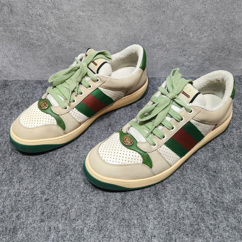 Gucci Gucci Screener Vintage Leather Sneakers for Men 0079 Size US 7 / EU 40 - 1 Thumbnail