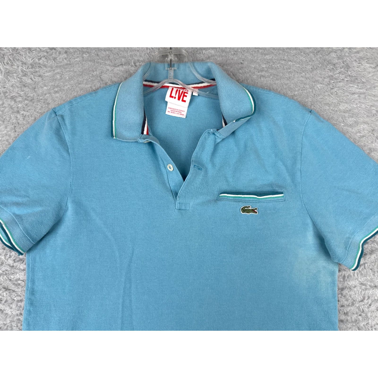 Lacoste Lacoste Polo Shirt Men 3 Blue Short Sleeve 100% Cotton Knit Activewear Sport Size US S / EU 44-46 / 1 - 4 Thumbnail