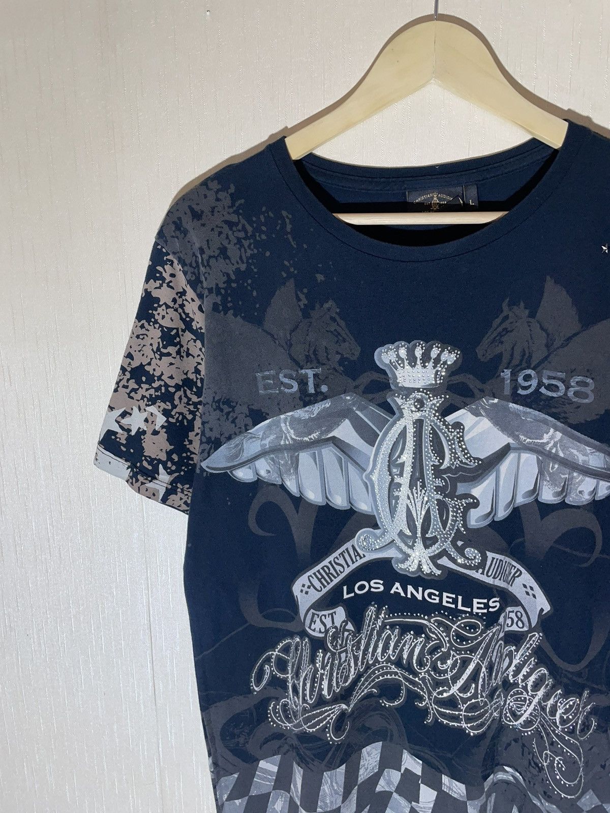 Ed Hardy × Vintage Christian Audigier vintage streetwear T shirt Size US L / EU 52-54 / 3 - 4 Thumbnail