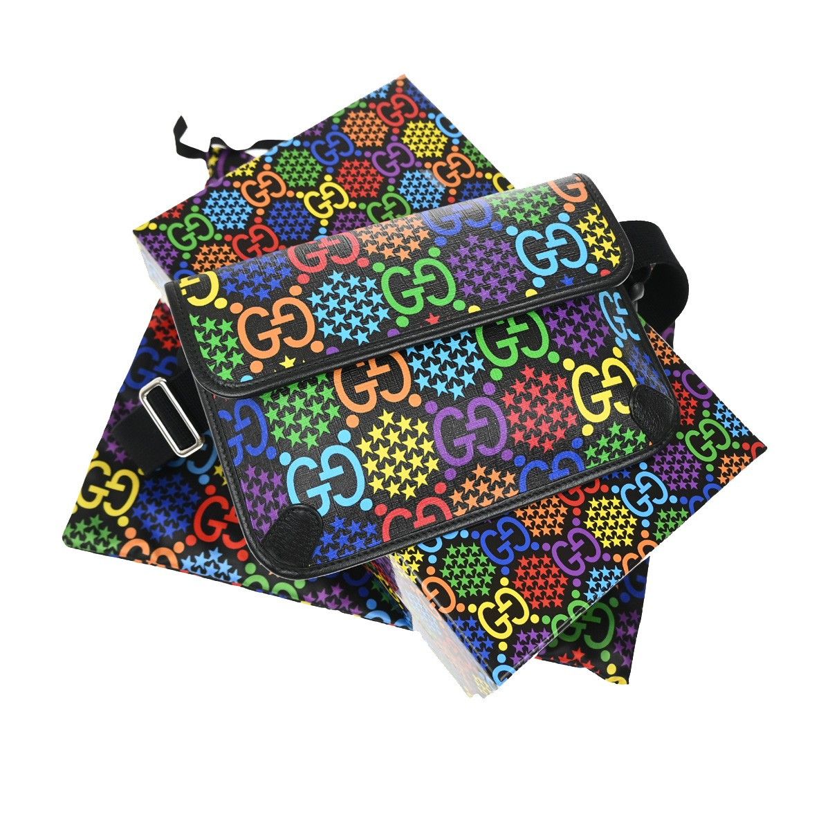 Gucci Gucci Sac bandoulière psychédélique Canvas Leather Size ONE SIZE - 1 Thumbnail