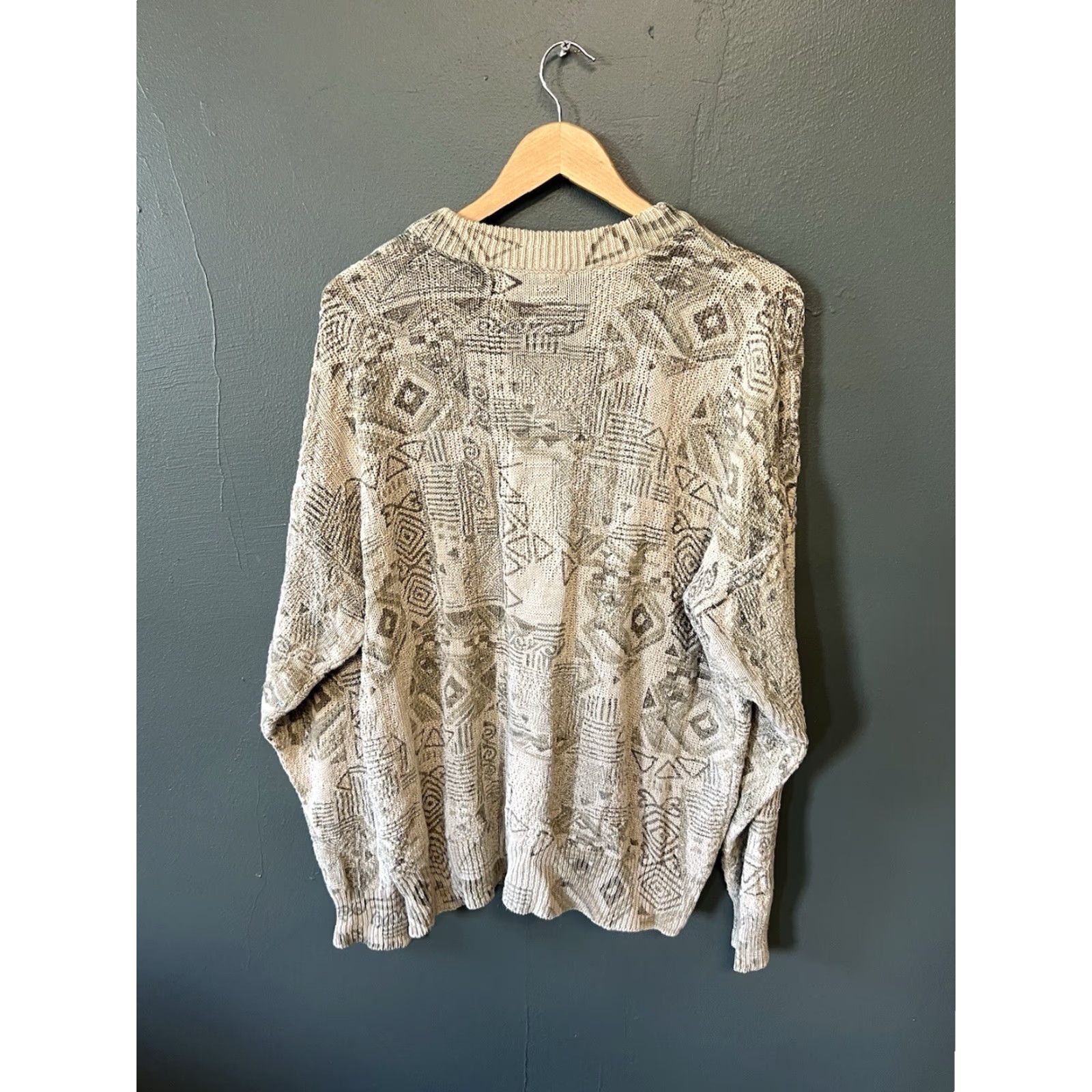 Vintage VINTAGE Structure Mens Brown Pullover Knitted Aztech Print Sweatshirt Size S Size US S / EU 44-46 / 1 - 2 Thumbnail