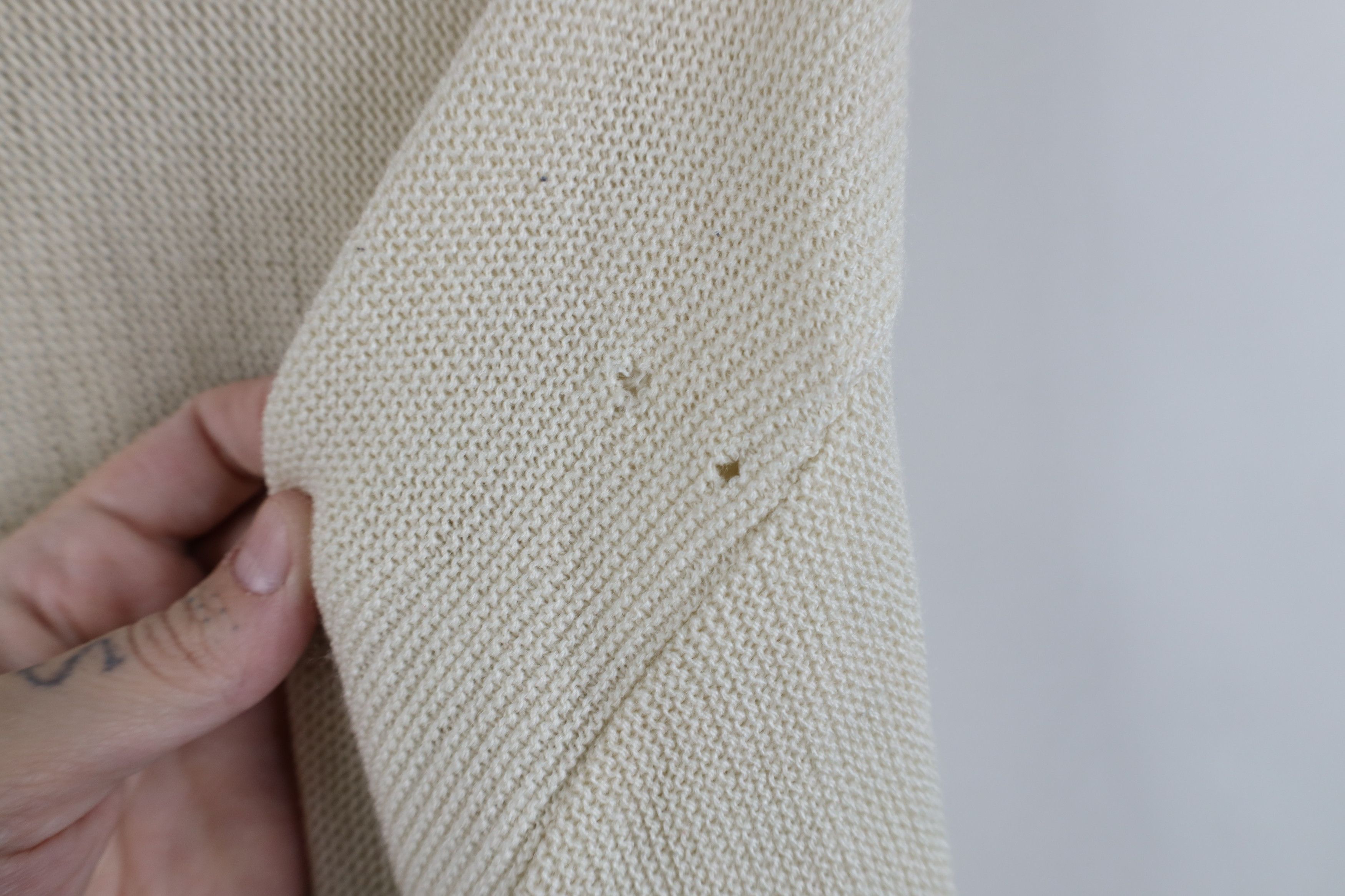 Vintage Vintage 90s Streetwear Cardigan Sweater Beige Khaki Acrylic Size US XL / EU 56 / 4 - 7 Thumbnail