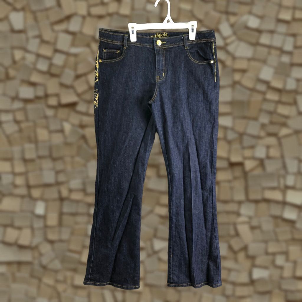 Southpole VINTAGE Southpole Accented Womens Size 13 Mid Rise Bootcut Medium Wash Blue Denim Jeans Size 34" / US 12 / IT 48 - 1 Thumbnail