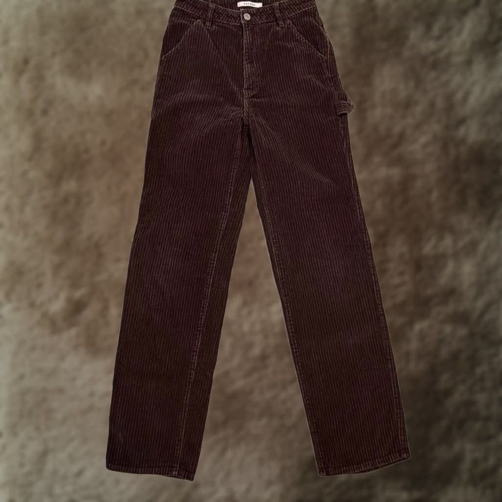 Pacsun PacSun Pants Juniors 26 Brown 90s BF Carpenter Corduroy Straight Leg Relaxed Womens Size 26" / US 2 / IT 38 - 1 Thumbnail