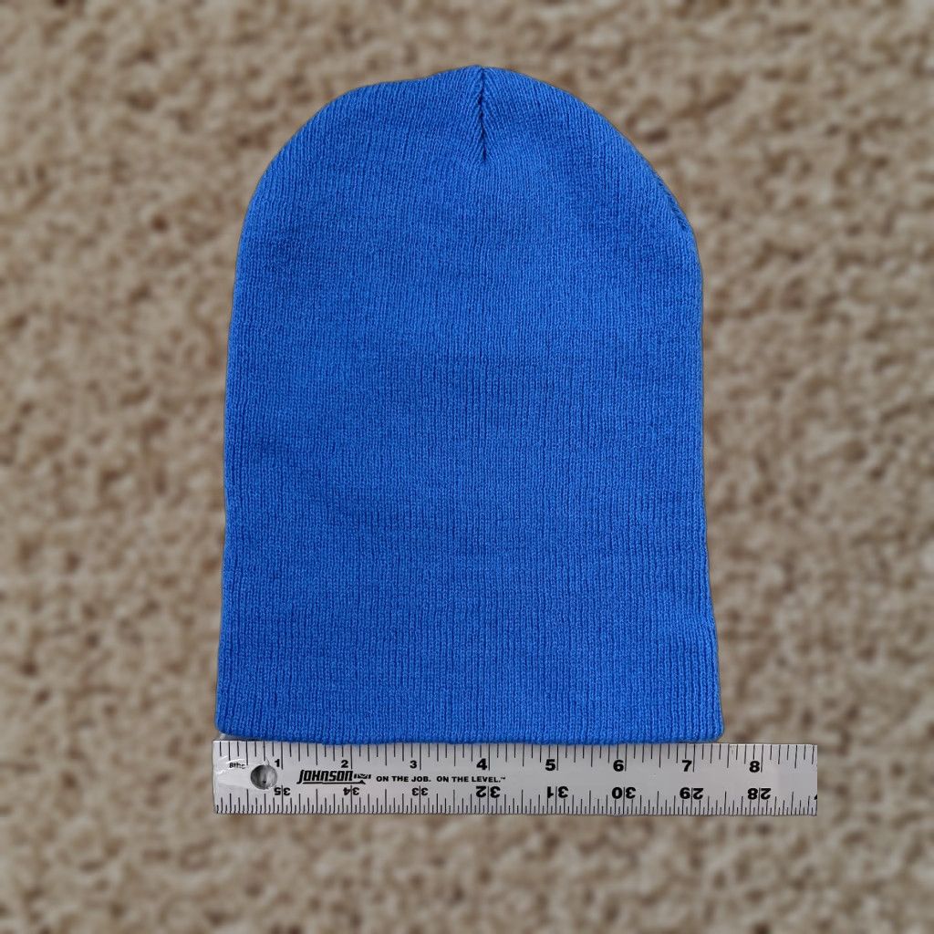 Vintage VINTAGE Paris Accessories Beanie One Size Blue Knit 100% Acrylic Womens Ski Winter Beanie Size ONE SIZE - 1 Thumbnail