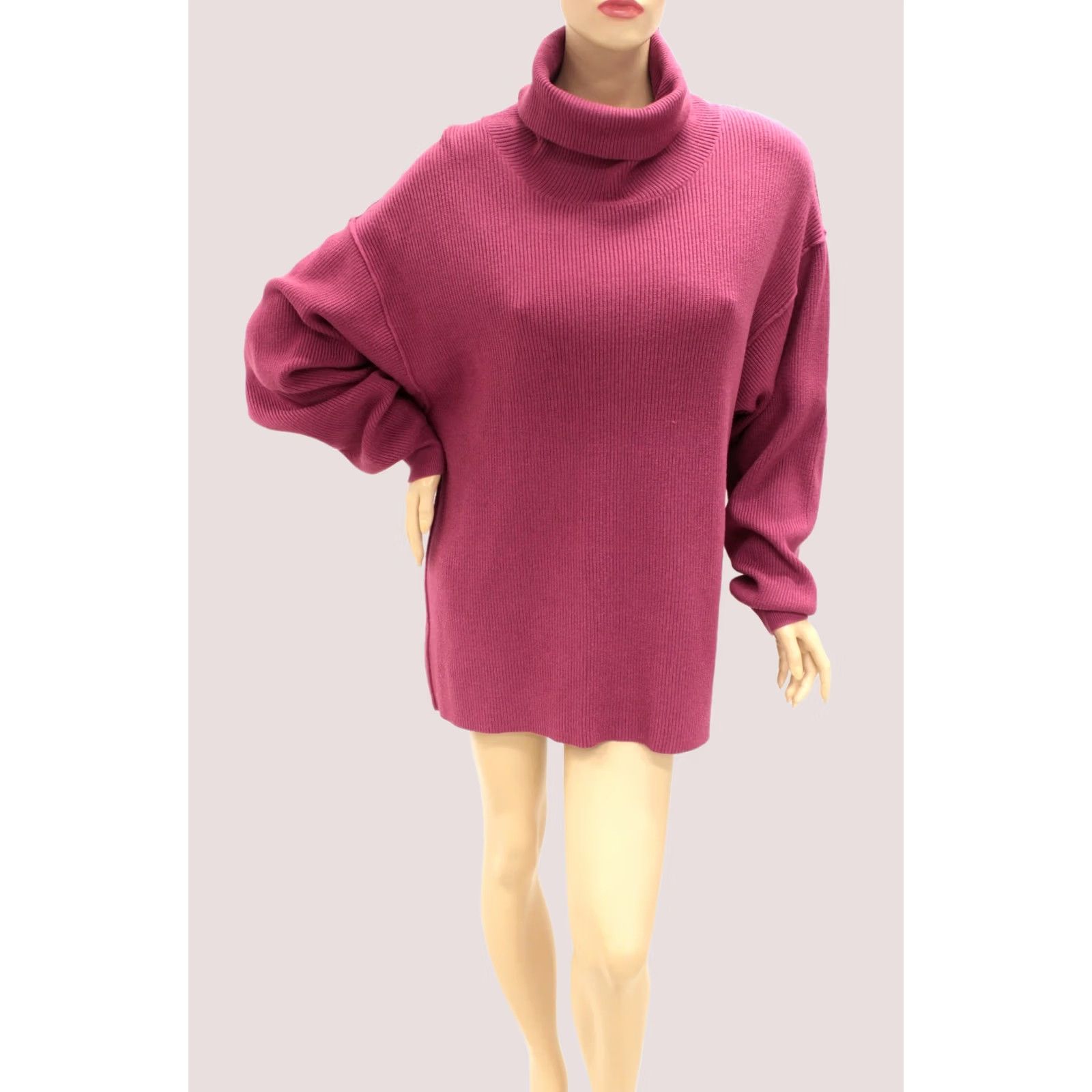 Free People Free People Women's Tunic Sweater in Berry Crush Size Medium Size M / US 6-8 / IT 42-44 - 1 Thumbnail