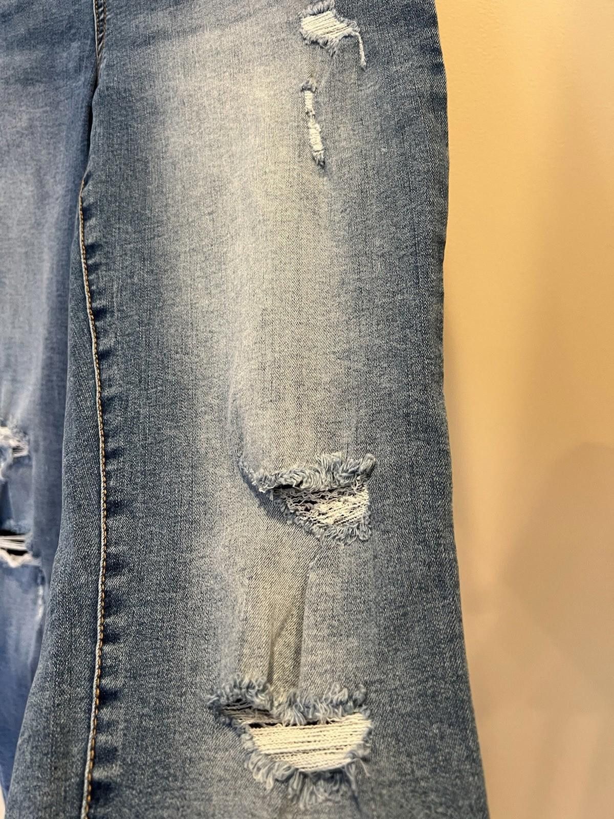 Kendall And Kylie Kendall+Kylie High Rise Distressed Skinny Jeans Blue Womens Size 29" - 5 Thumbnail