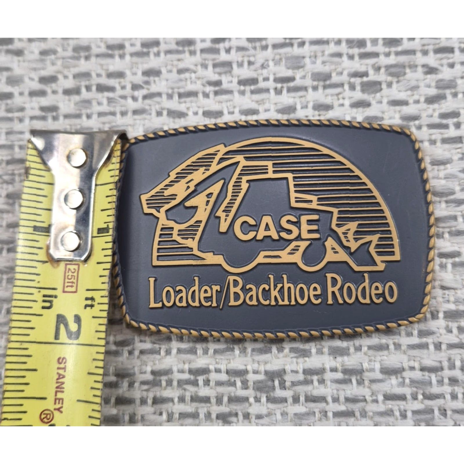 Equipment Case Buckle Mens Gold Brass Western Loader Backhoe Rodeo Logo Construction Size ONE SIZE - 4 Thumbnail