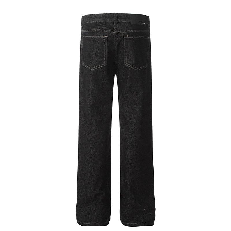 Jean American-style washed retro black straight leg jeans for men Size US 32 / EU 48 - 2 Thumbnail