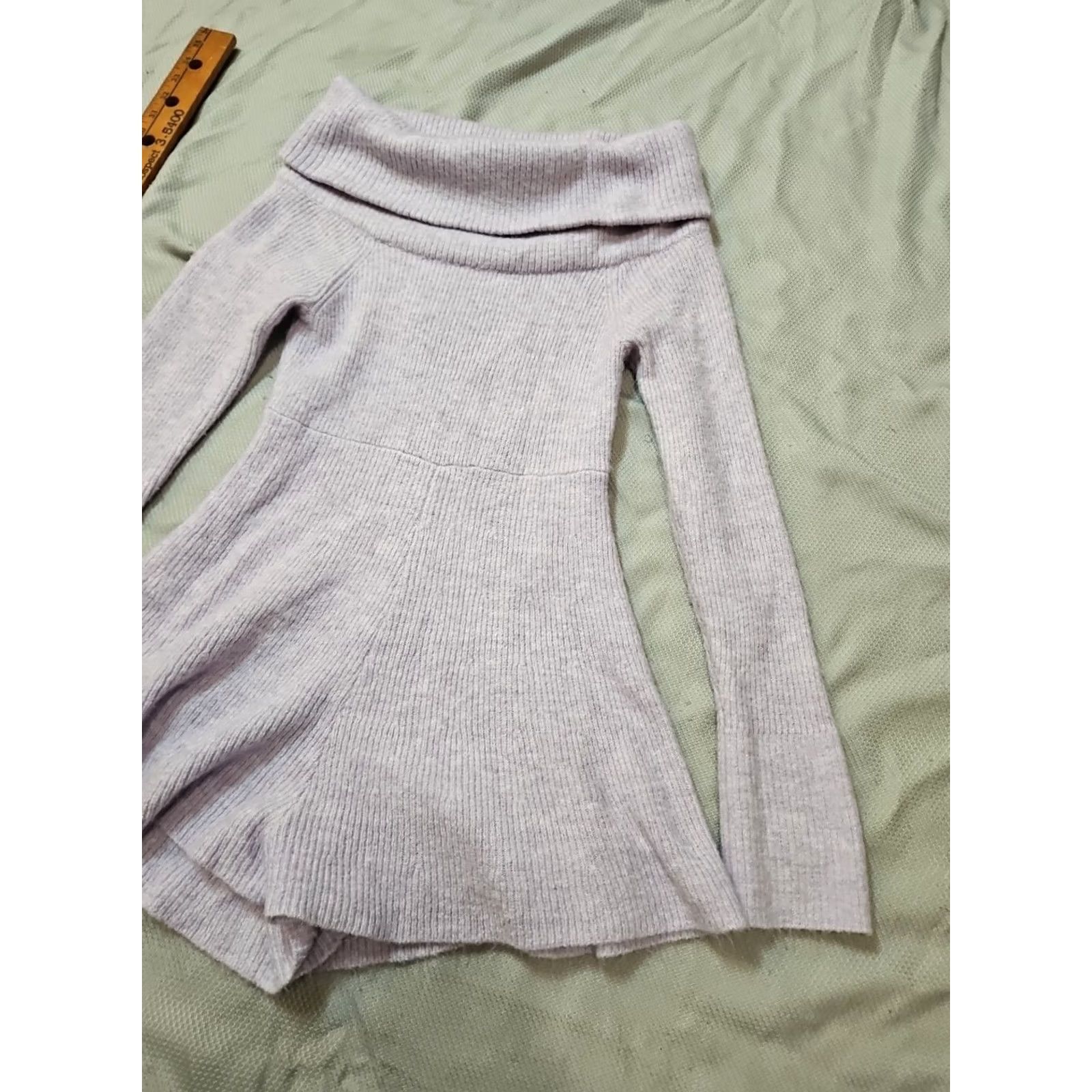 Urban Outfitters VINTAGE Urban Outfitters Romper Womens Medium Purple Sweater Knit Grace Off The Shoulder Size M / US 6-8 / IT 42-44 - 4 Thumbnail