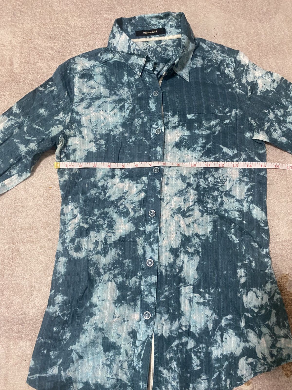 If Six Was Nine 2000s Tornado Mart Tie Dye Floral Button Size US XXS / EU 40 - 3 Thumbnail