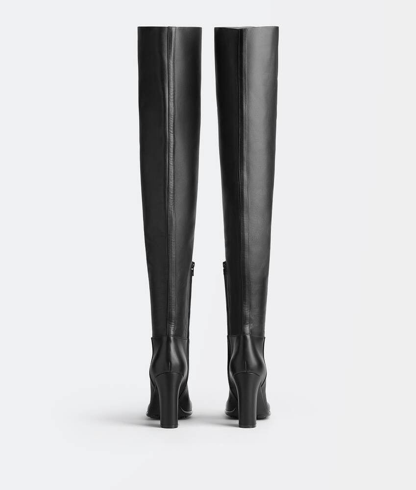 Bottega Veneta o1n1vont0225 Storm Over The Knee Boots in Black Size US 8 / IT 38 - 4 Thumbnail