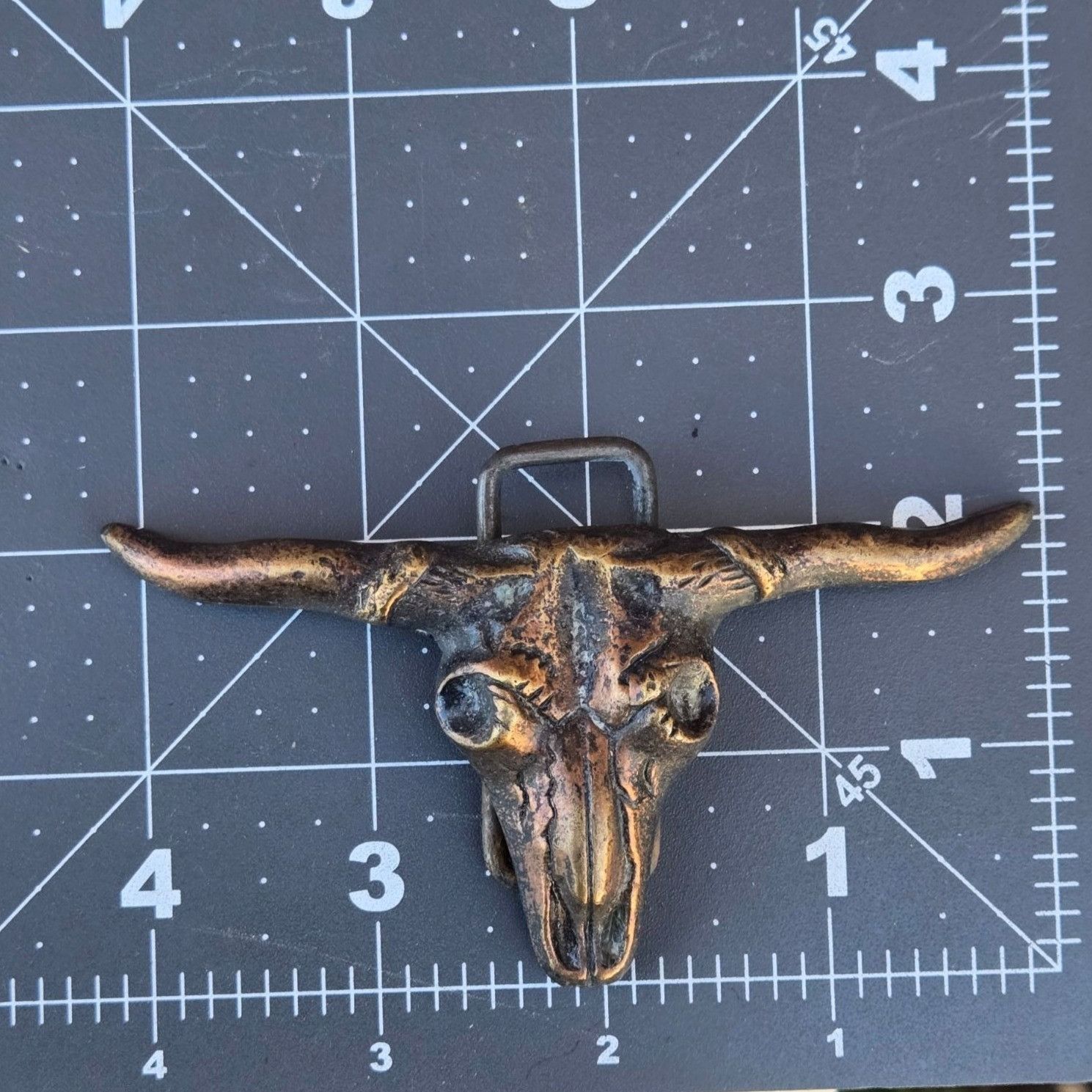 Other Longhorn Bull Skull Belt Buckle Vintage Solid Brass Western Size ONE SIZE - 1 Thumbnail