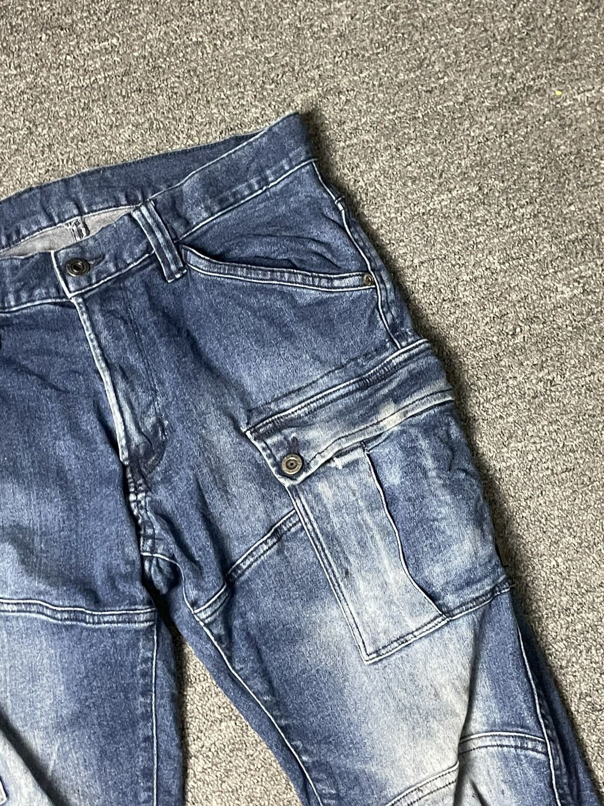 Japanese Brand × Vintage Japanese Brand Frontier Multi pocket Cargo Jeans(83) Size US 32 / EU 48 - 2 Thumbnail