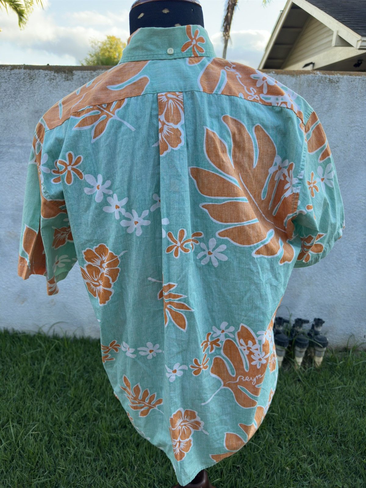 Reyn Spooner PreOwned Reyn Spooner Classic Green/Orange Hawaiian Men's L Size US L / EU 52-54 / 3 - 2 Thumbnail